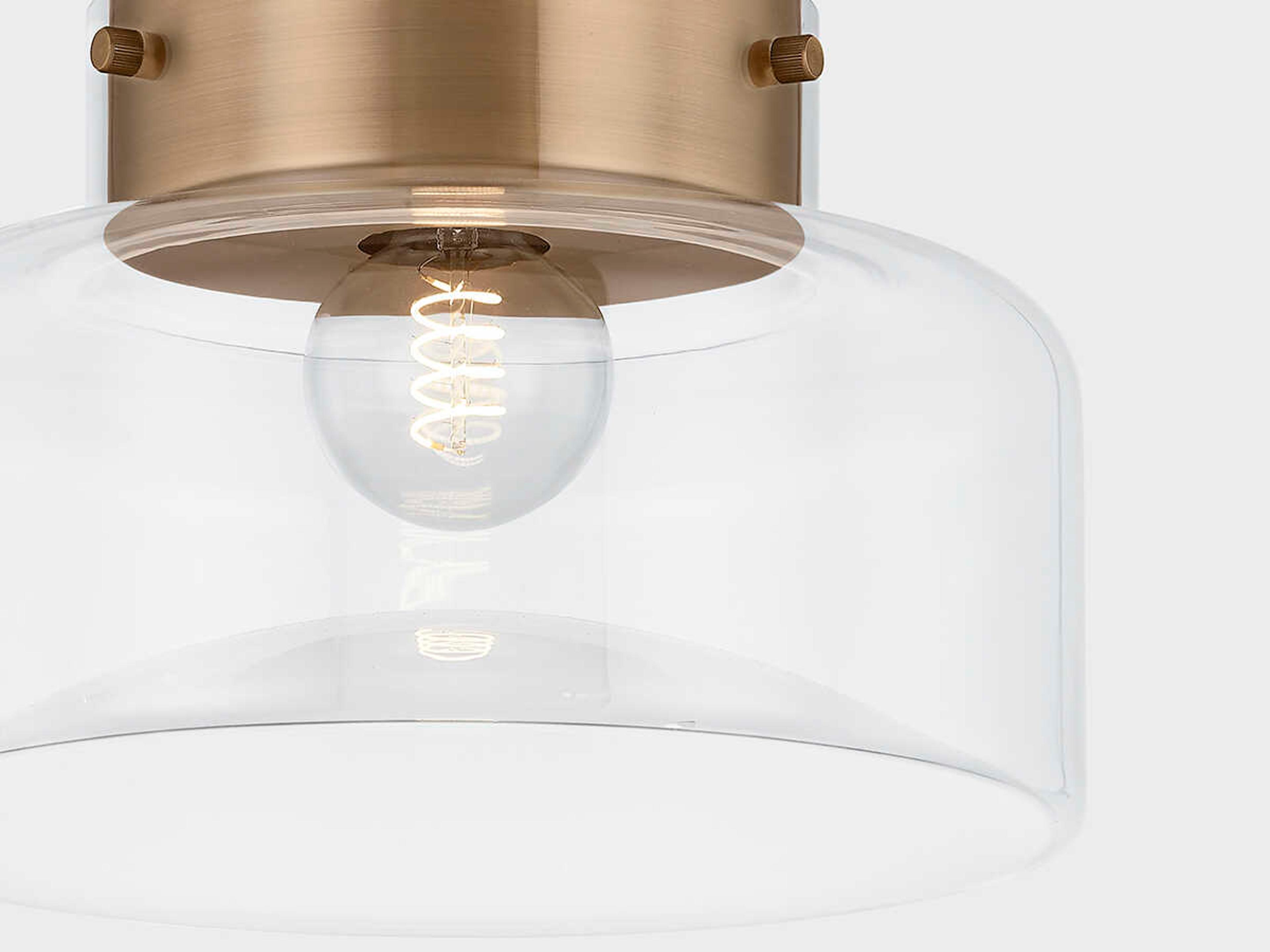 Troy Lighting Bellow 1-Light Patina Brass Drum Flush Mount