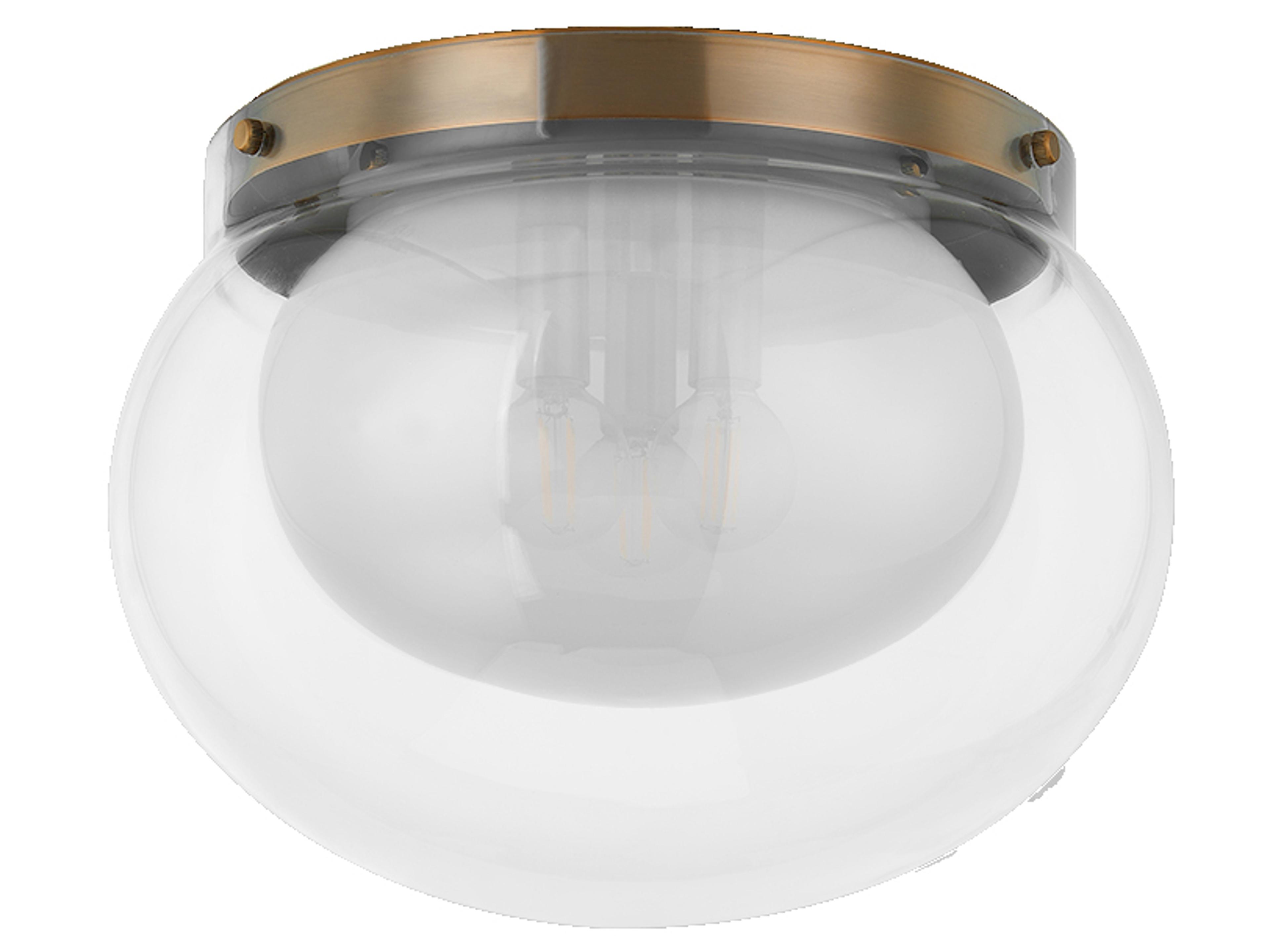 Troy Lighting Magma 3-Light Patina Brass Round Flush Mount