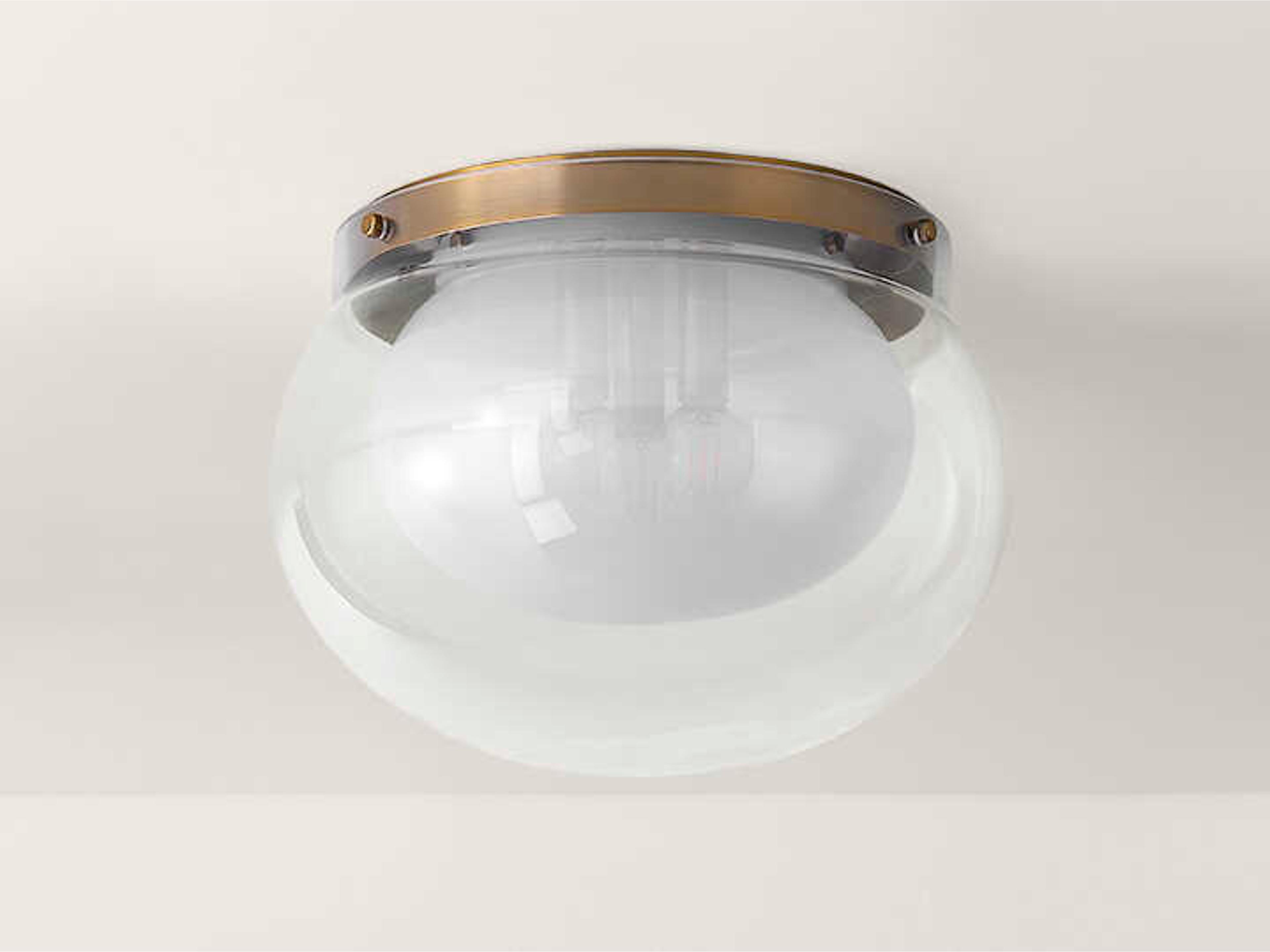 Troy Lighting Magma 3-Light Patina Brass Round Flush Mount