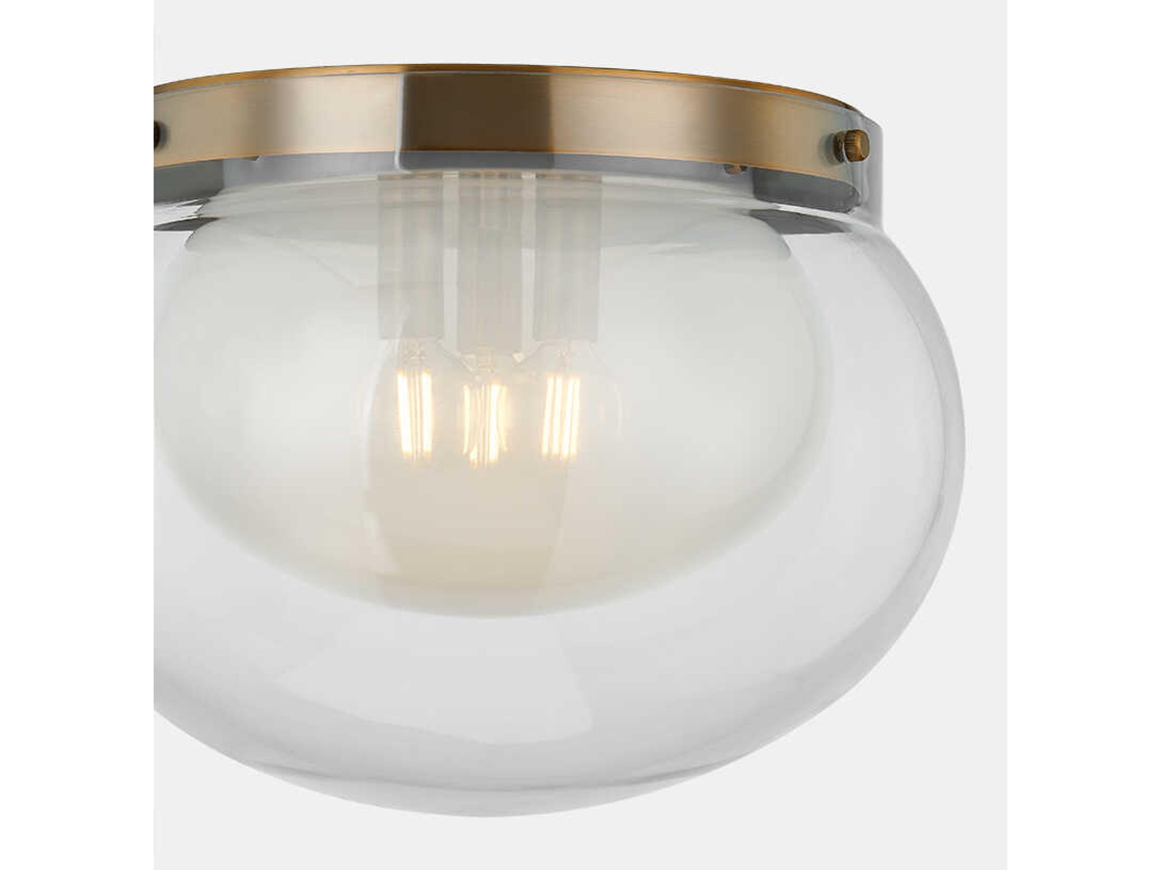 Troy Lighting Magma 3-Light Patina Brass Round Flush Mount