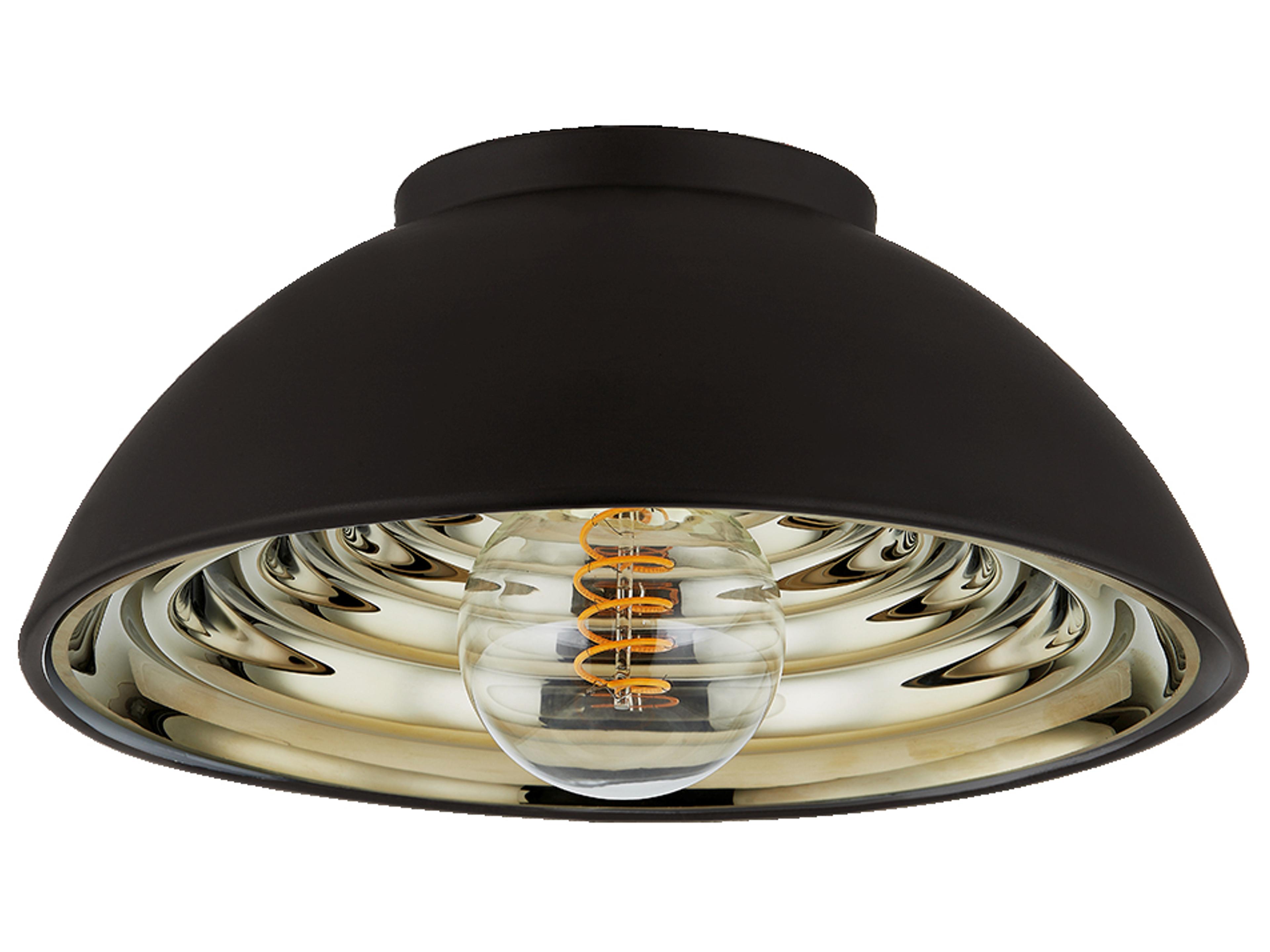 Eclipse 1-Light Soft Black Dome Flush Mount