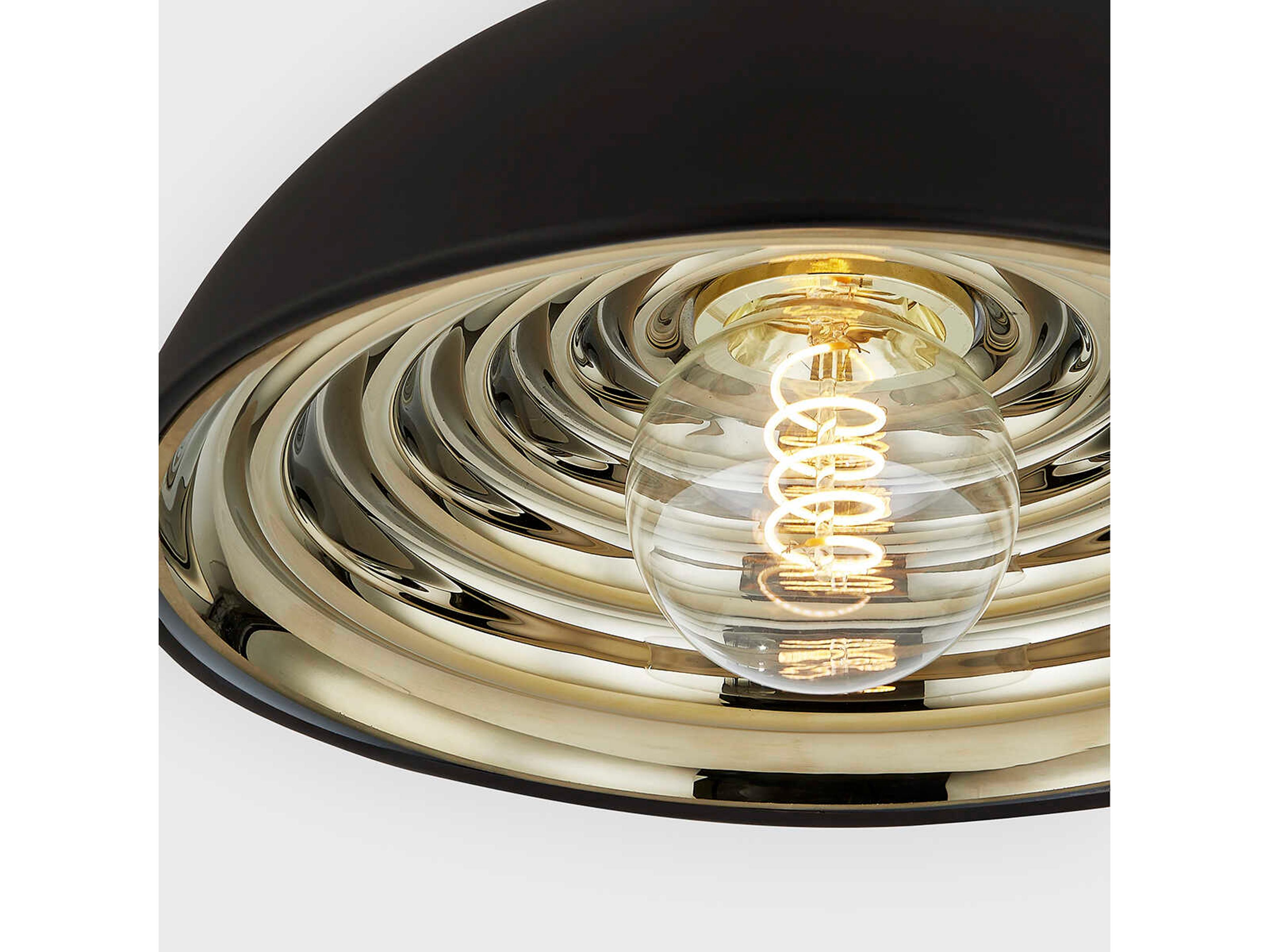 Troy Lighting Eclipse 1-Light Soft Black Dome Flush Mount