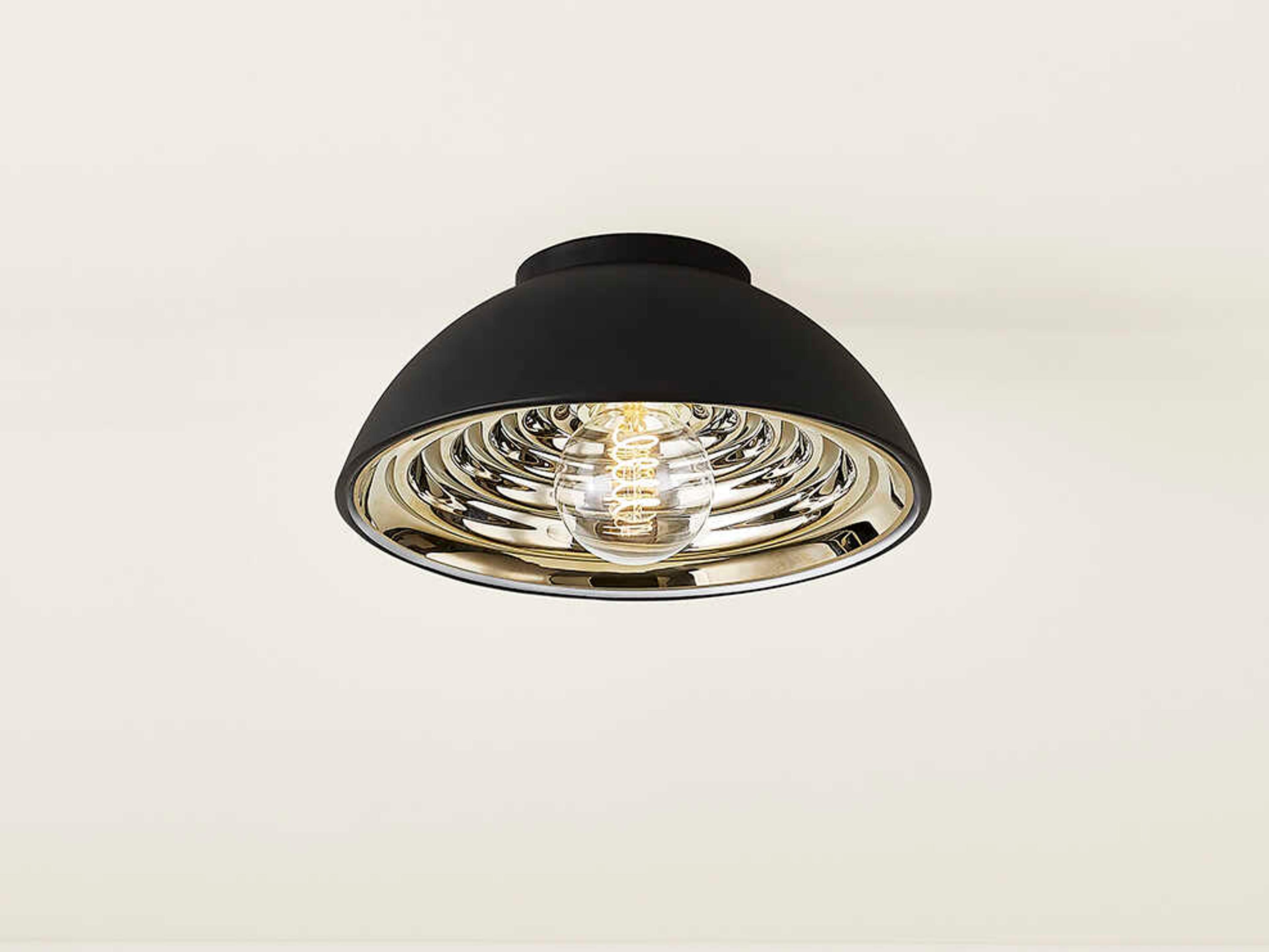 Troy Lighting Eclipse 1-Light Soft Black Dome Flush Mount