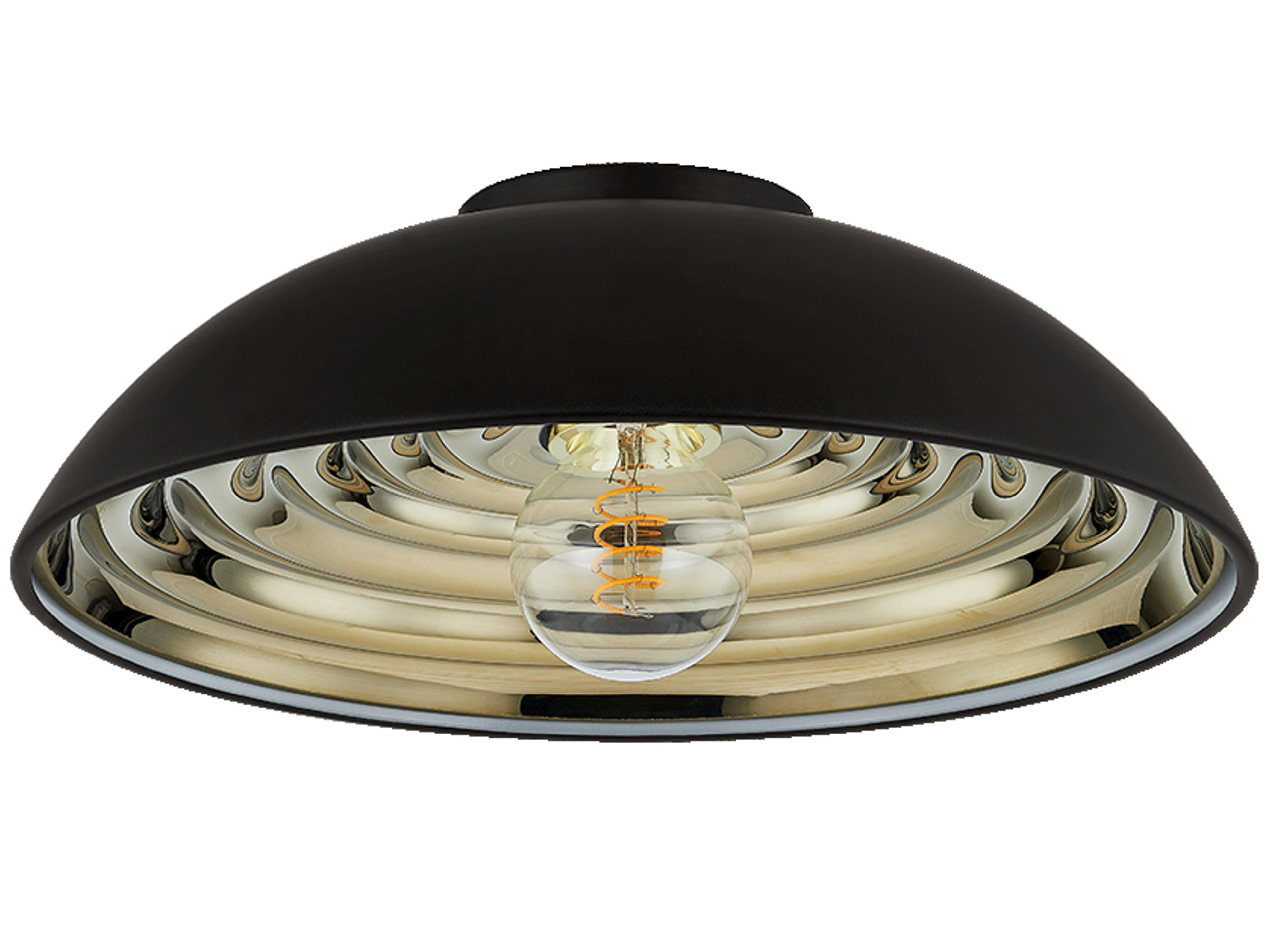 Eclipse 1-Light Soft Black Dome Flush Mount