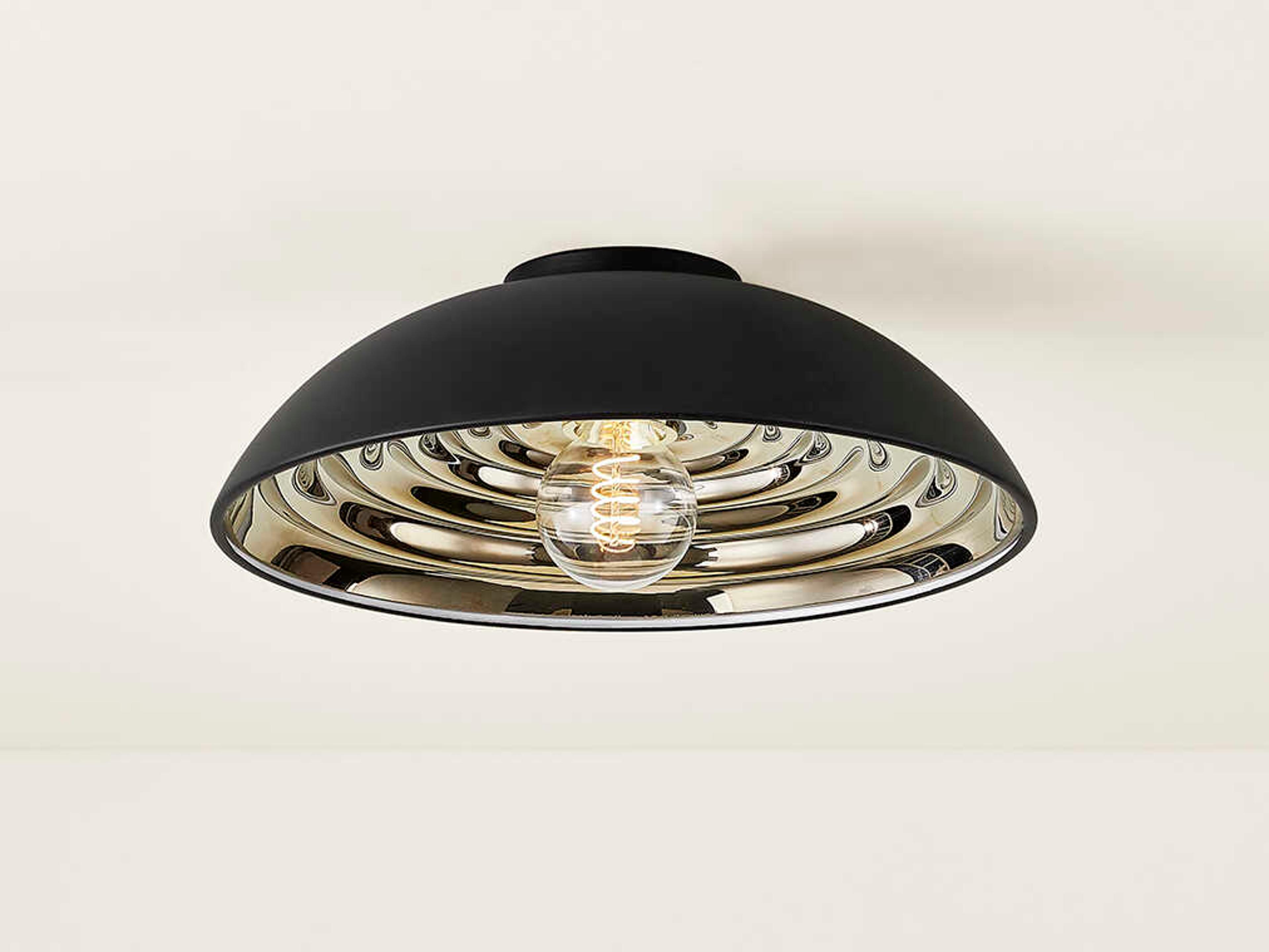 Troy Lighting Eclipse 1-Light Soft Black Dome Flush Mount