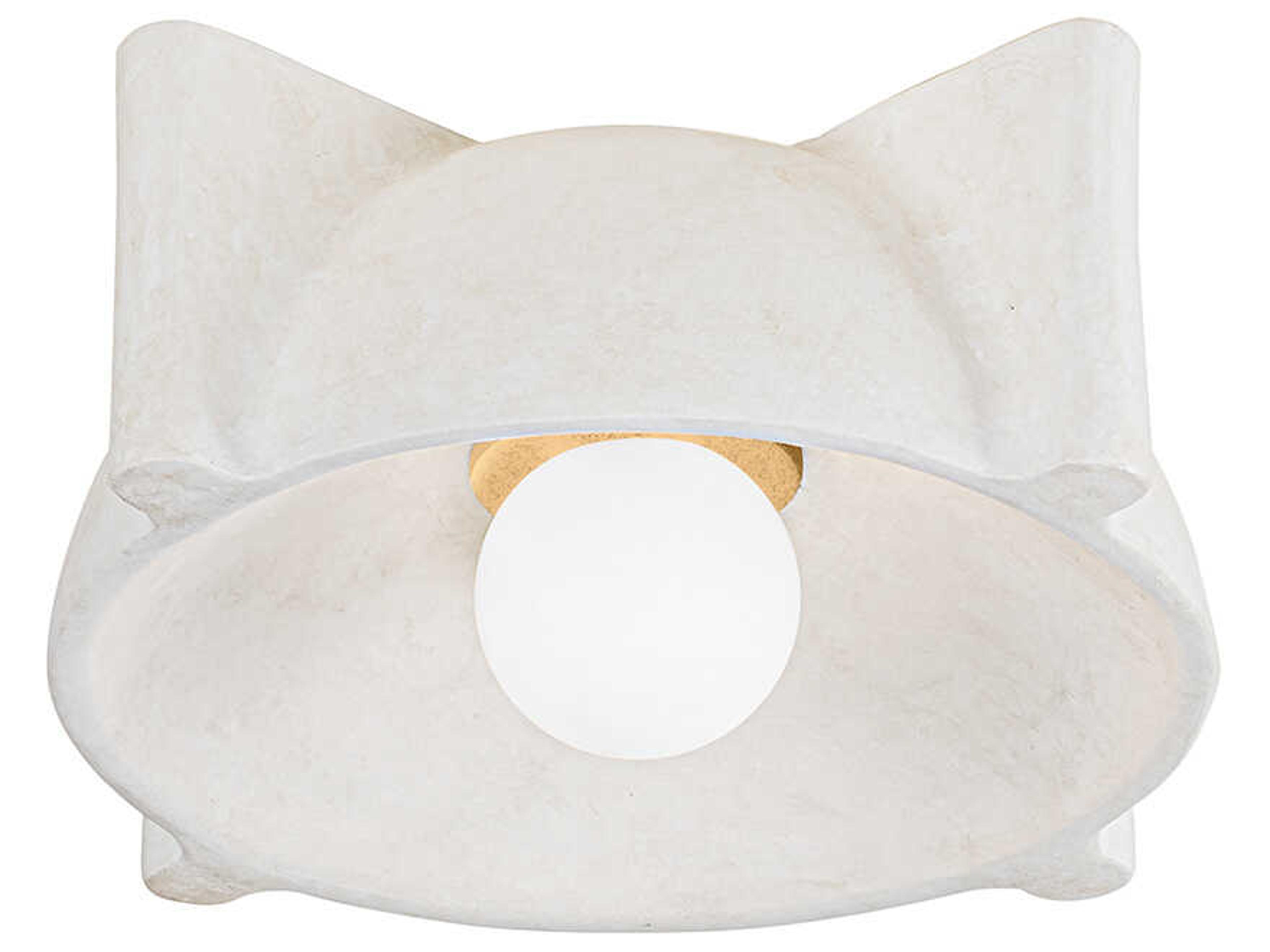 Modesto 1-Light Vintage Gold Leaf Flush Mount