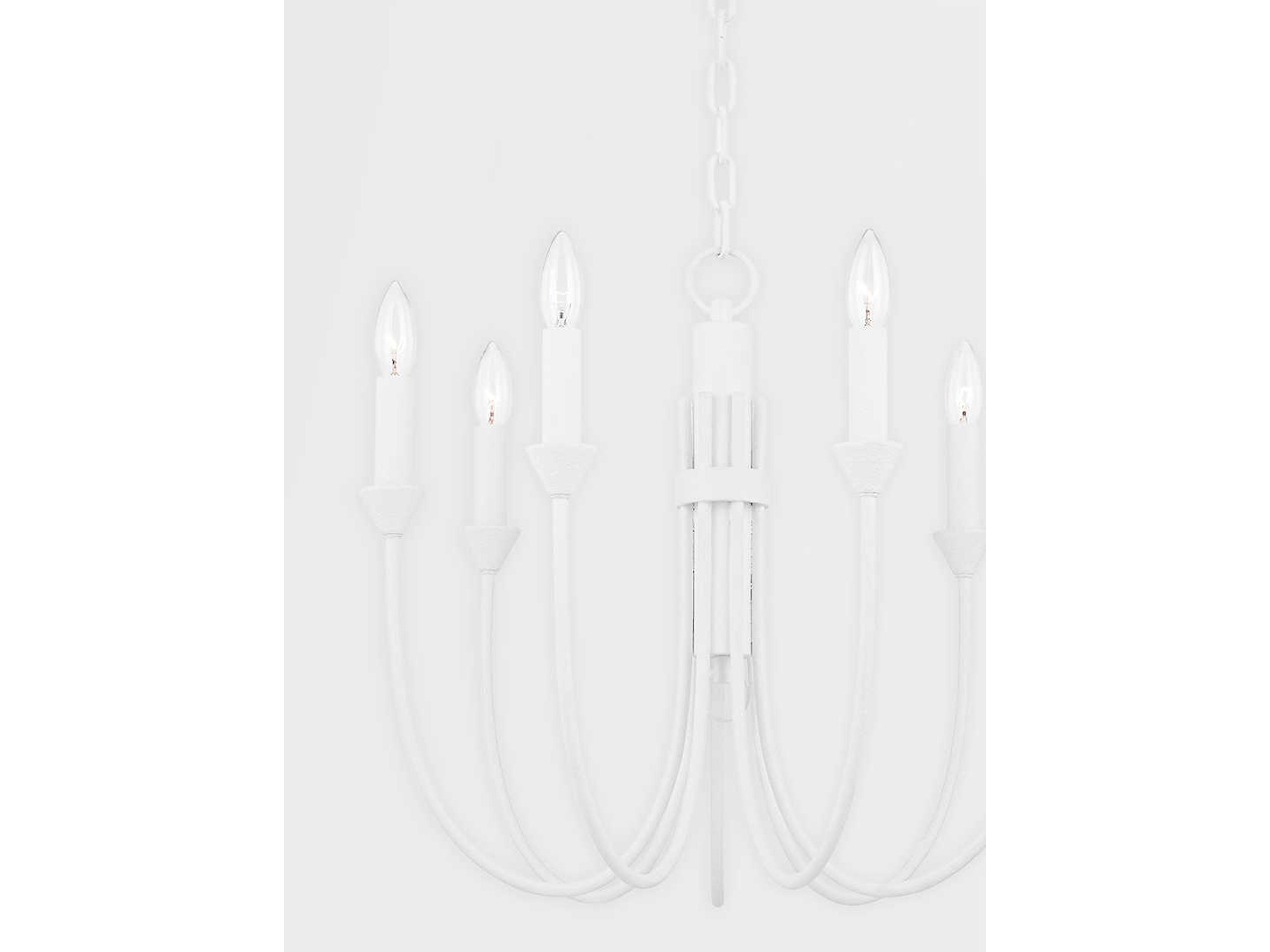 Troy Lighting Cate 7-Light White Candelabra Chandelier