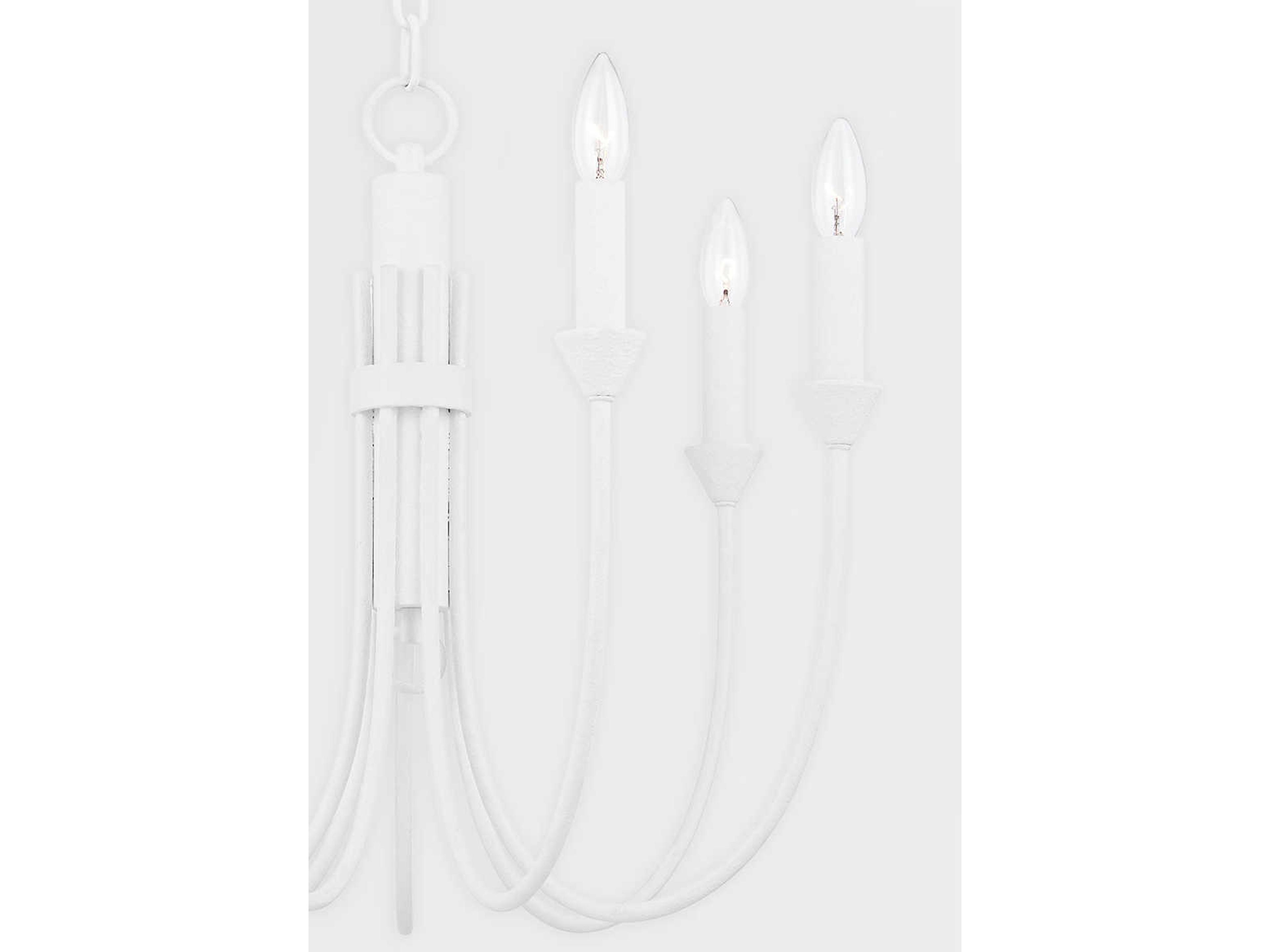 Troy Lighting Cate 7-Light White Candelabra Chandelier