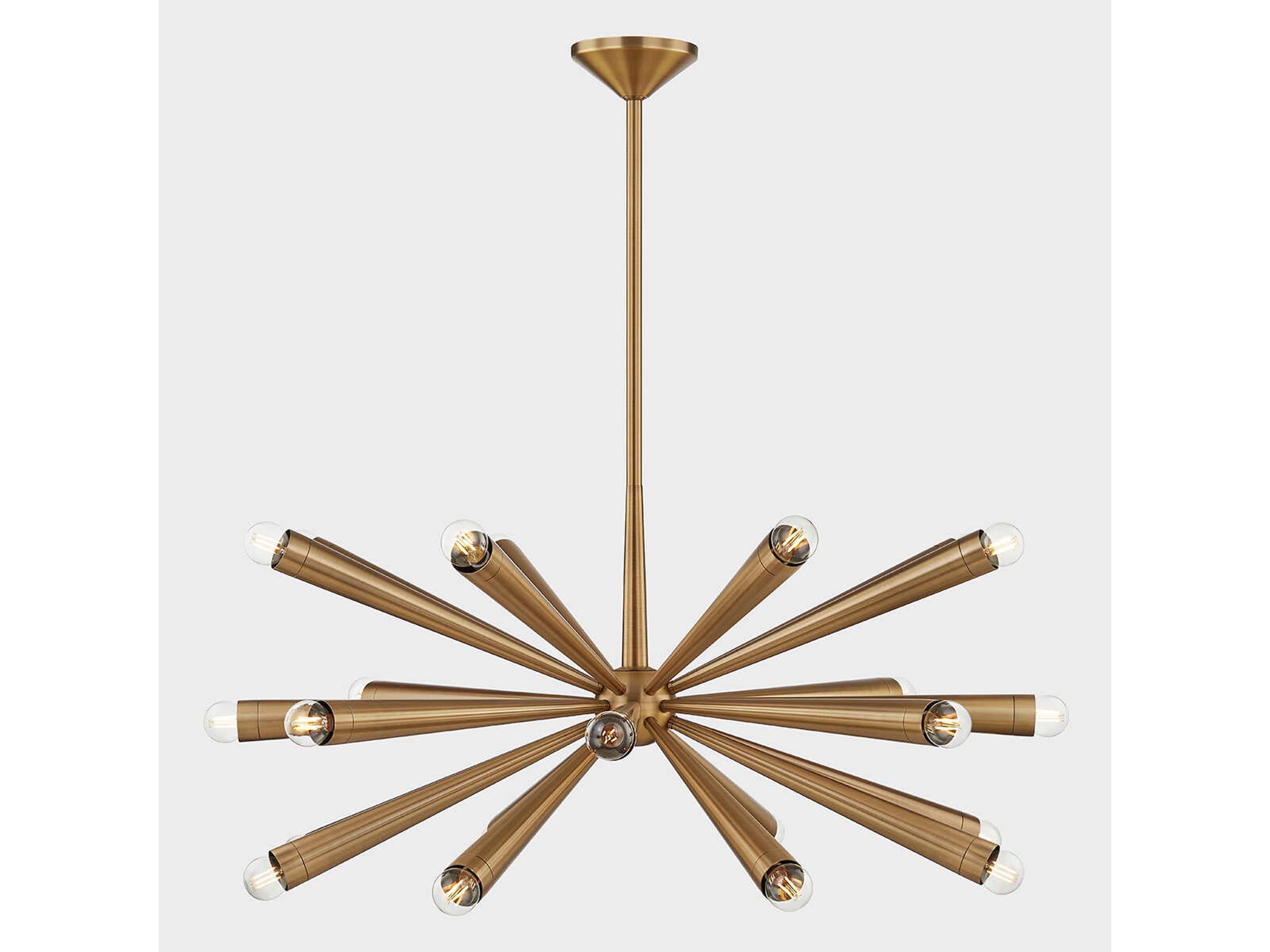 Troy Lighting Keanu 24-Light Patina Brass Candelabra Sputnik Chandelier