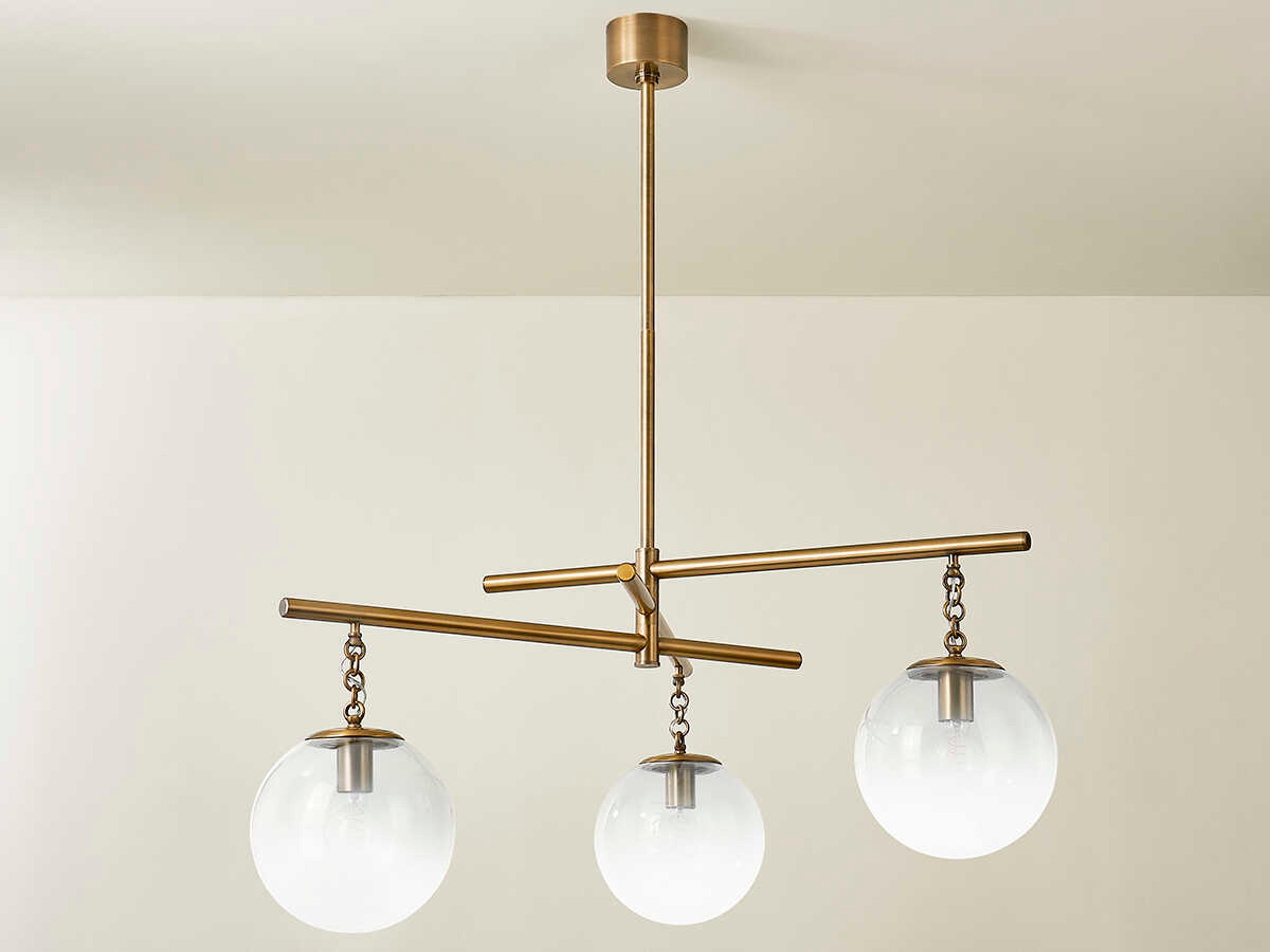 Troy Lighting Wade 3-Light Patina Brass Globe Chandelier