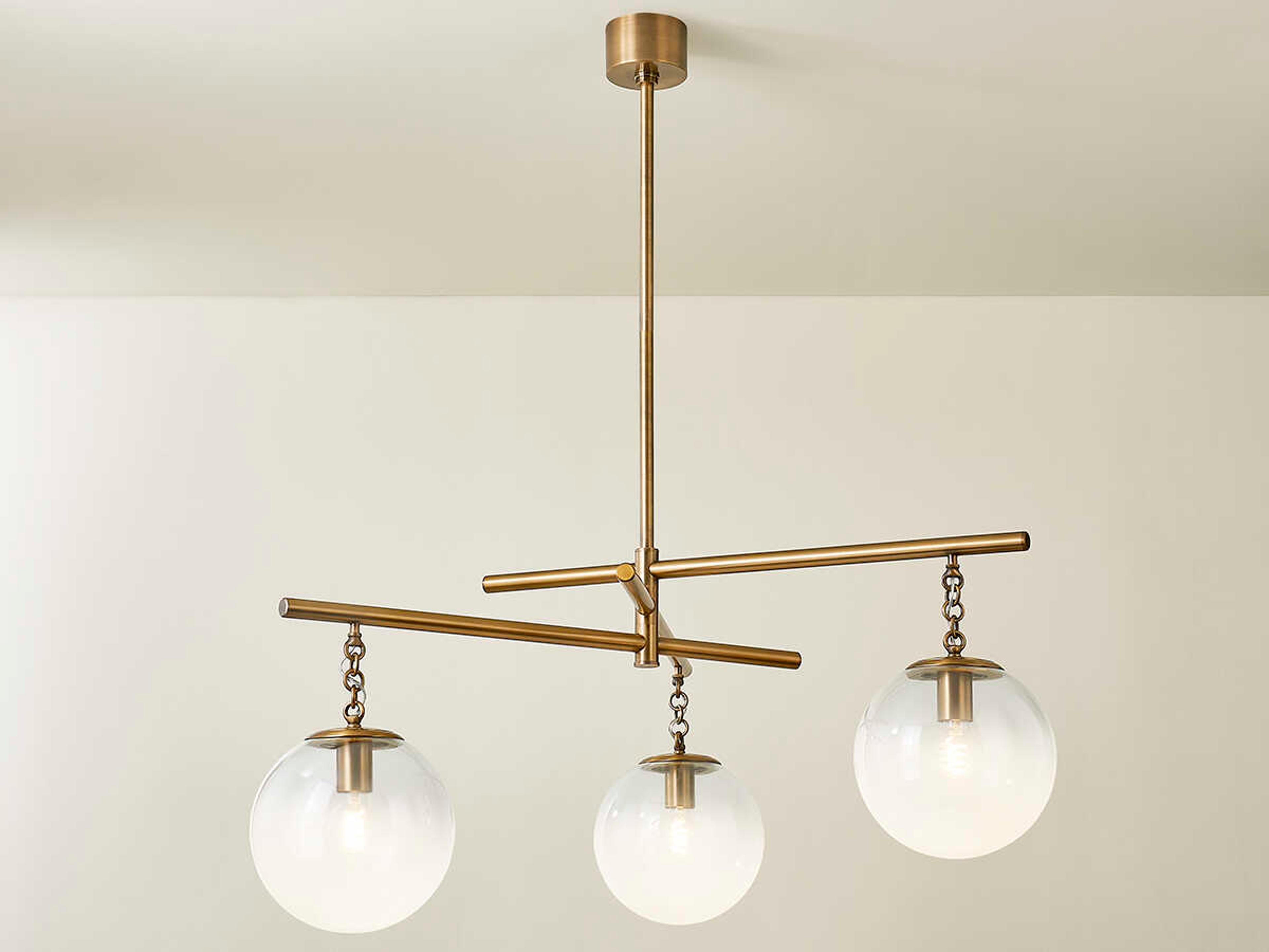 Troy Lighting Wade 3-Light Patina Brass Globe Chandelier