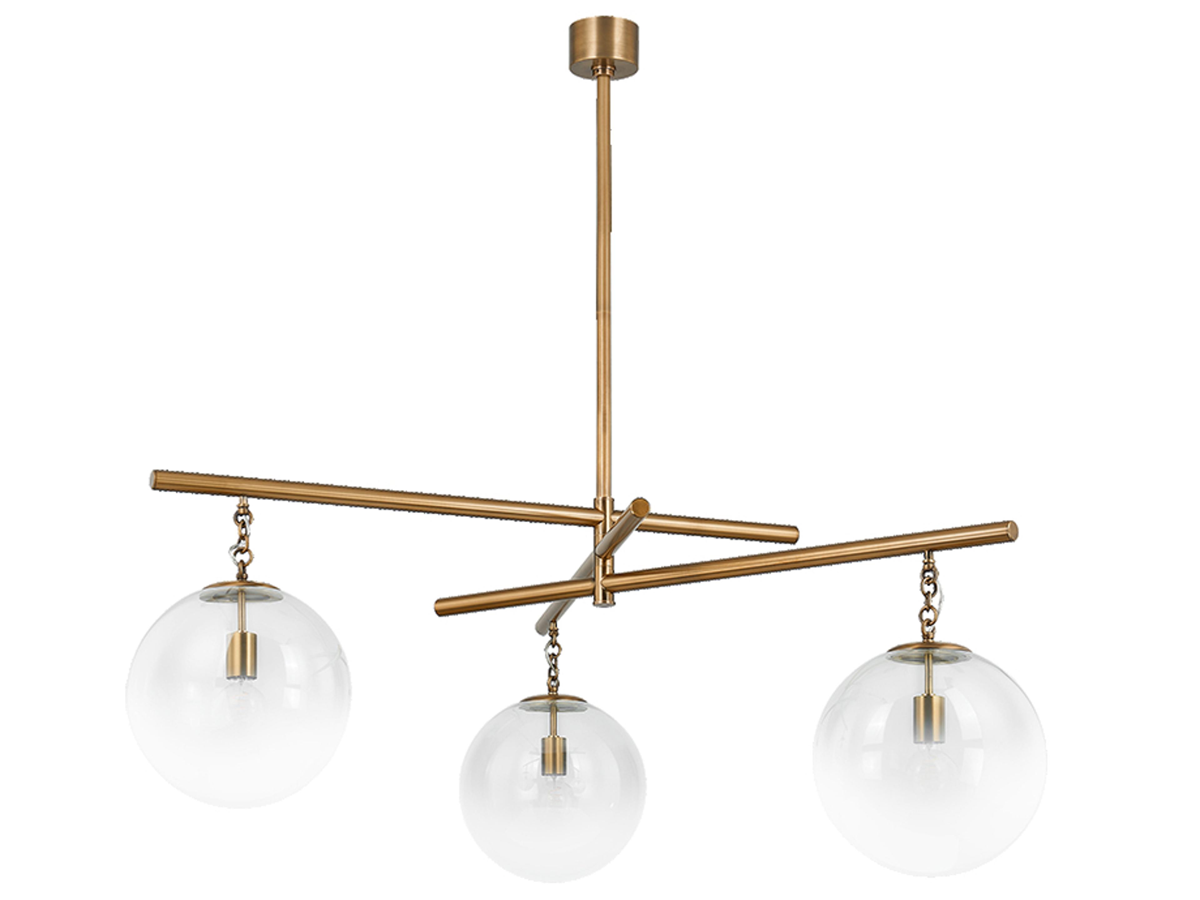 Troy Lighting Wade 3-Light Patina Brass Globe Chandelier