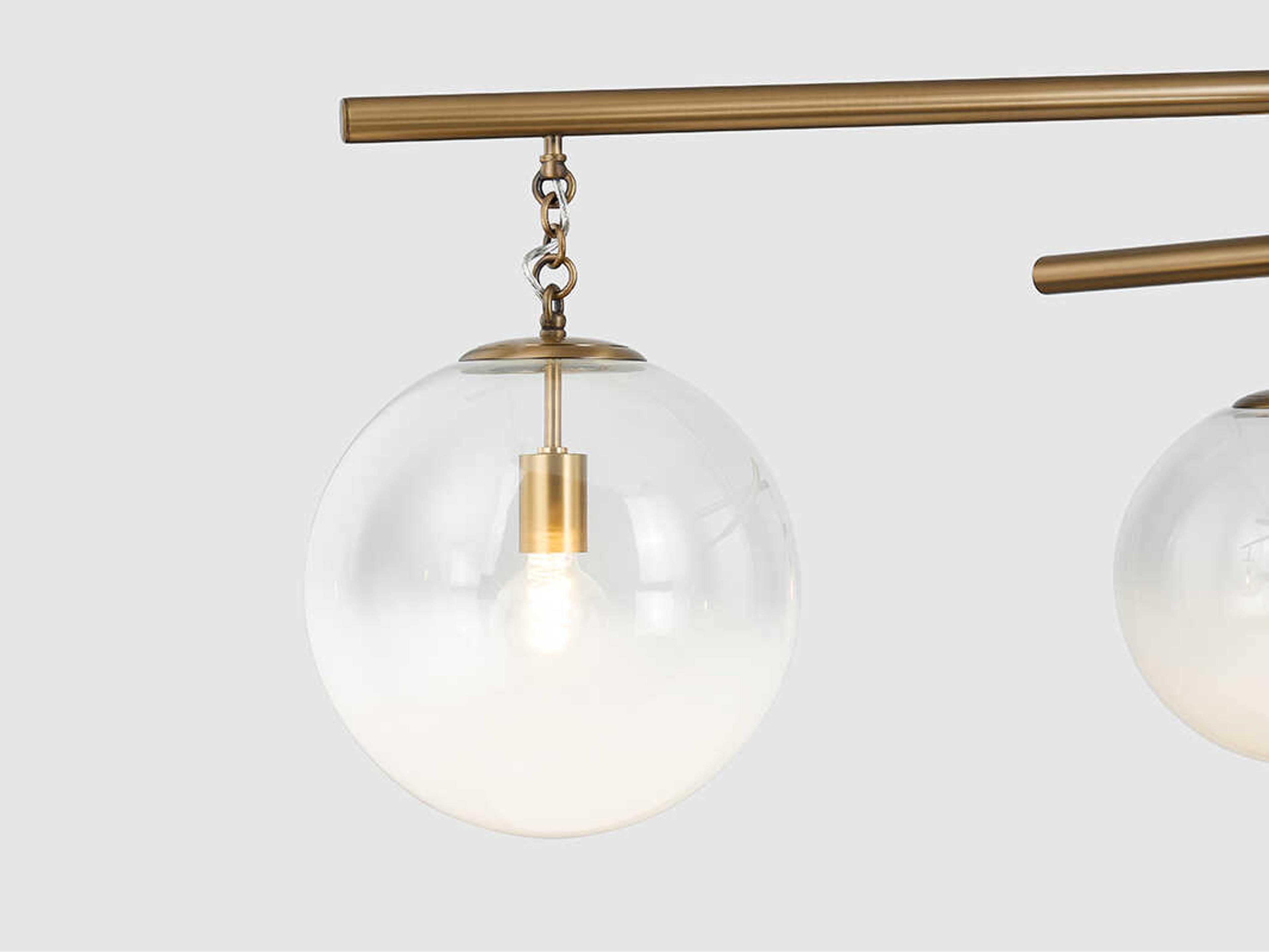 Troy Lighting Wade 3-Light Patina Brass Globe Chandelier