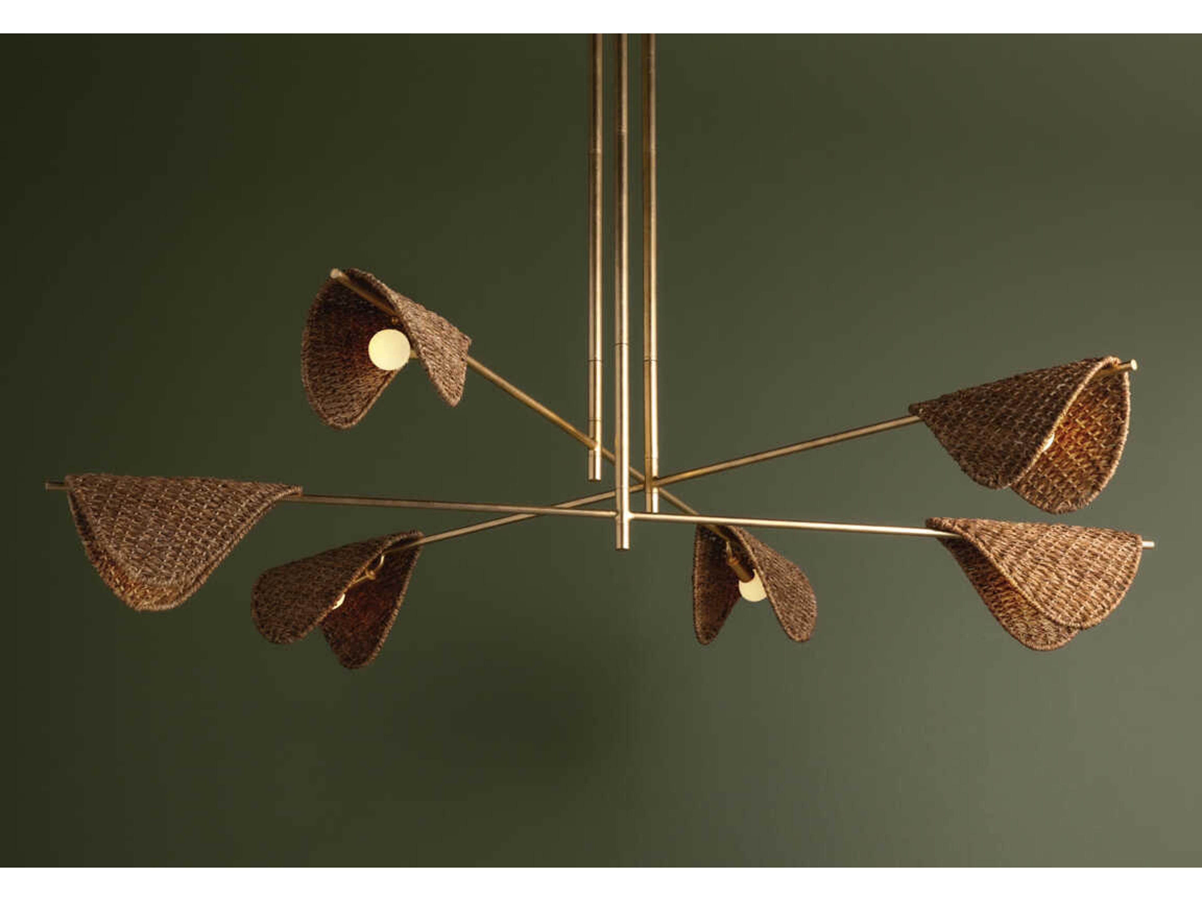 Troy Lighting Barnaby 6-Light Vintage Gold Leaf Chandelier