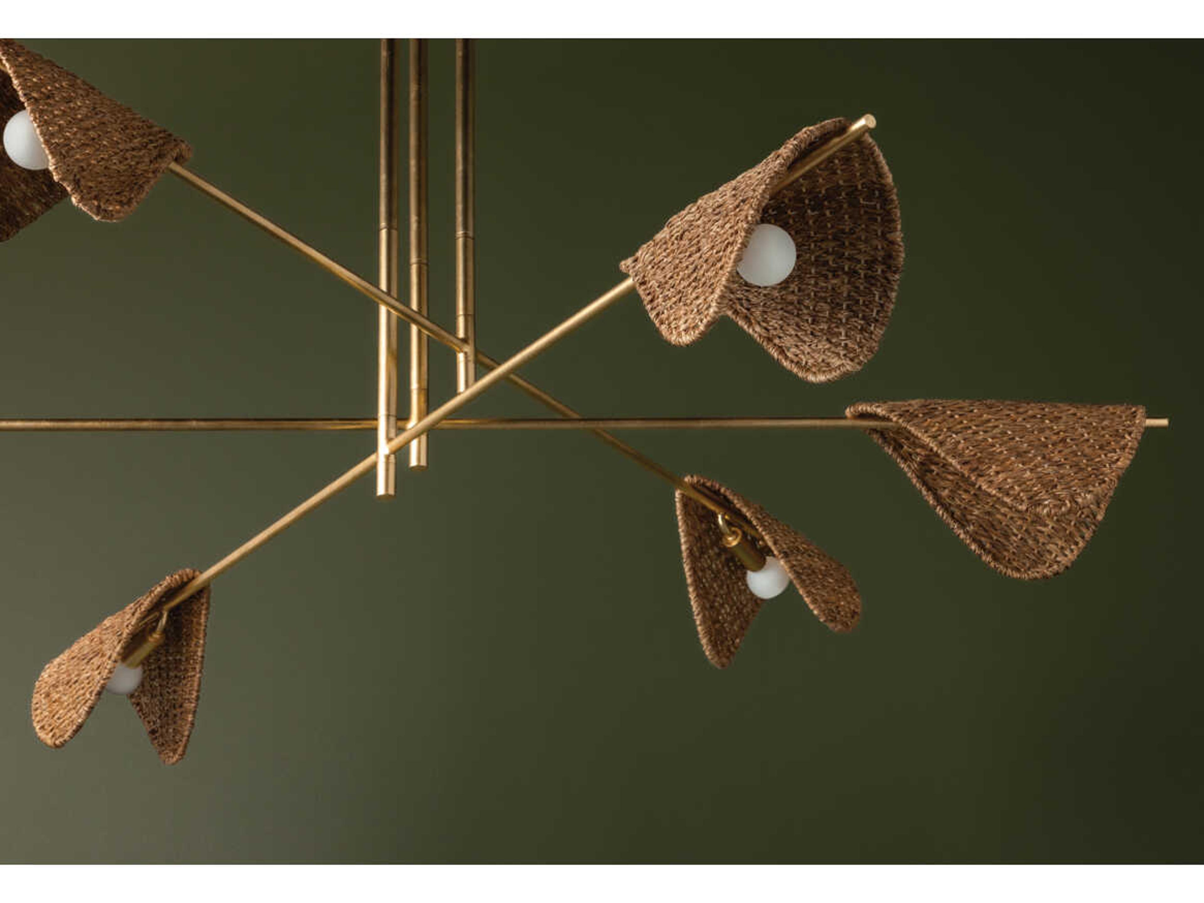 Troy Lighting Barnaby 6-Light Vintage Gold Leaf Chandelier