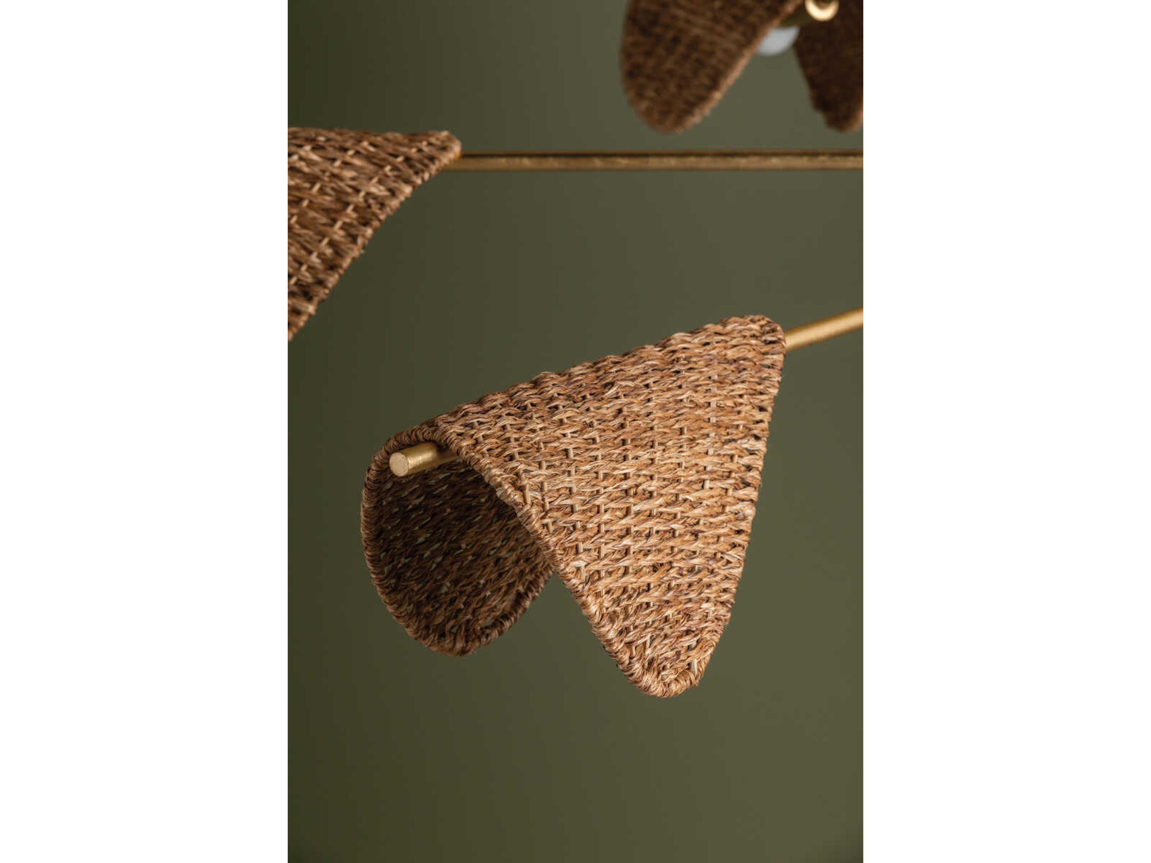 Troy Lighting Barnaby 6-Light Vintage Gold Leaf Chandelier