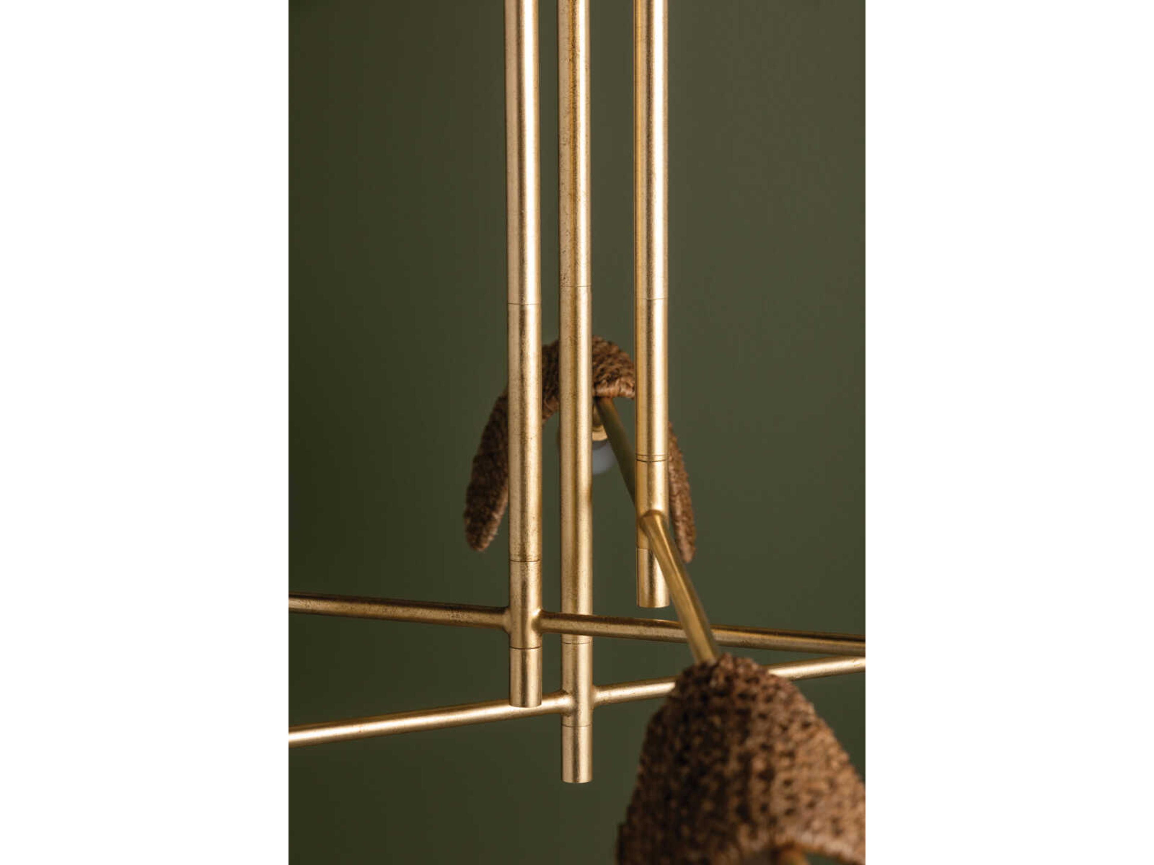 Troy Lighting Barnaby 6-Light Vintage Gold Leaf Chandelier