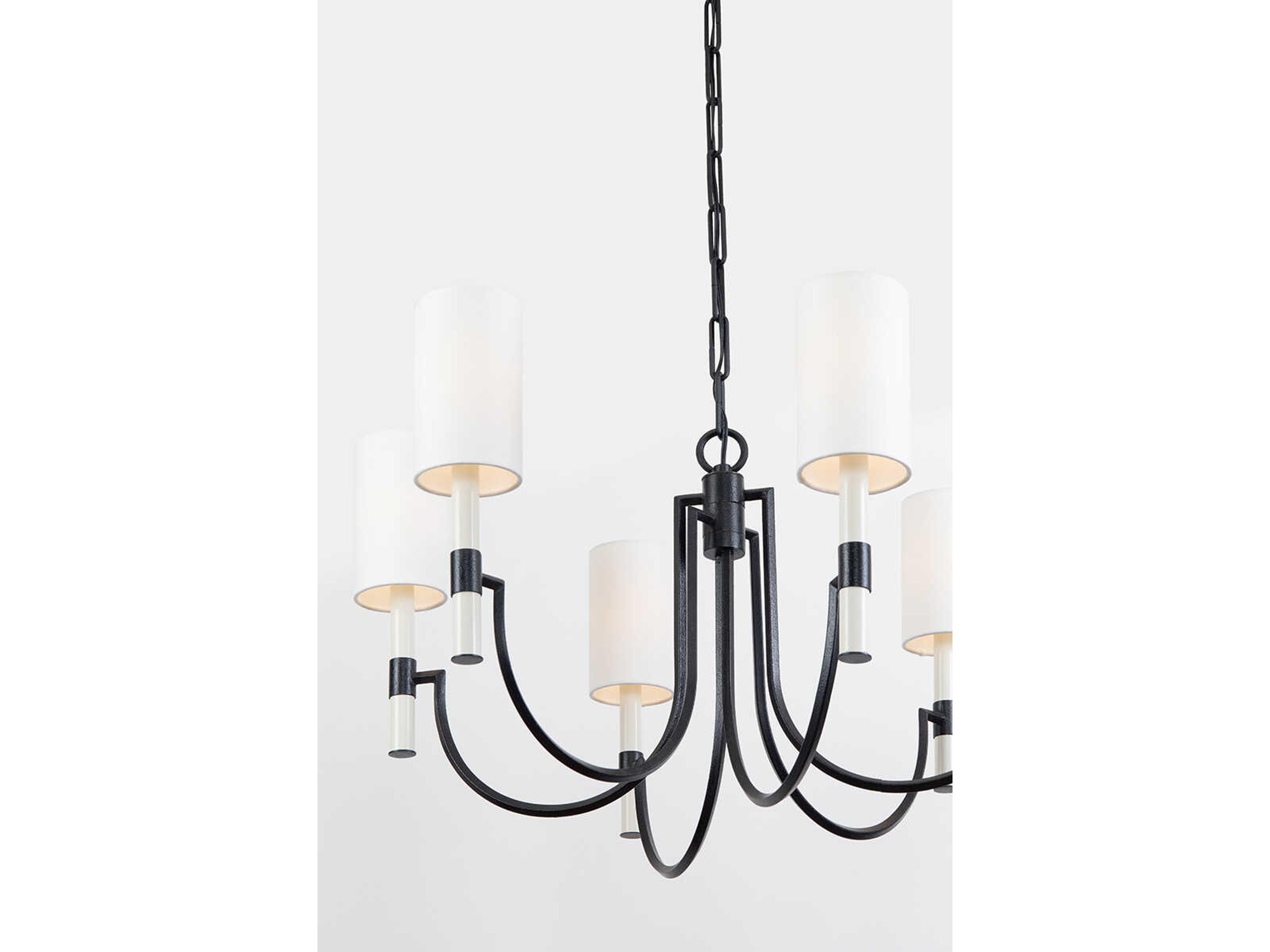Troy Lighting Gustine 8-Light Forged Iron Black Candelabra Chandelier