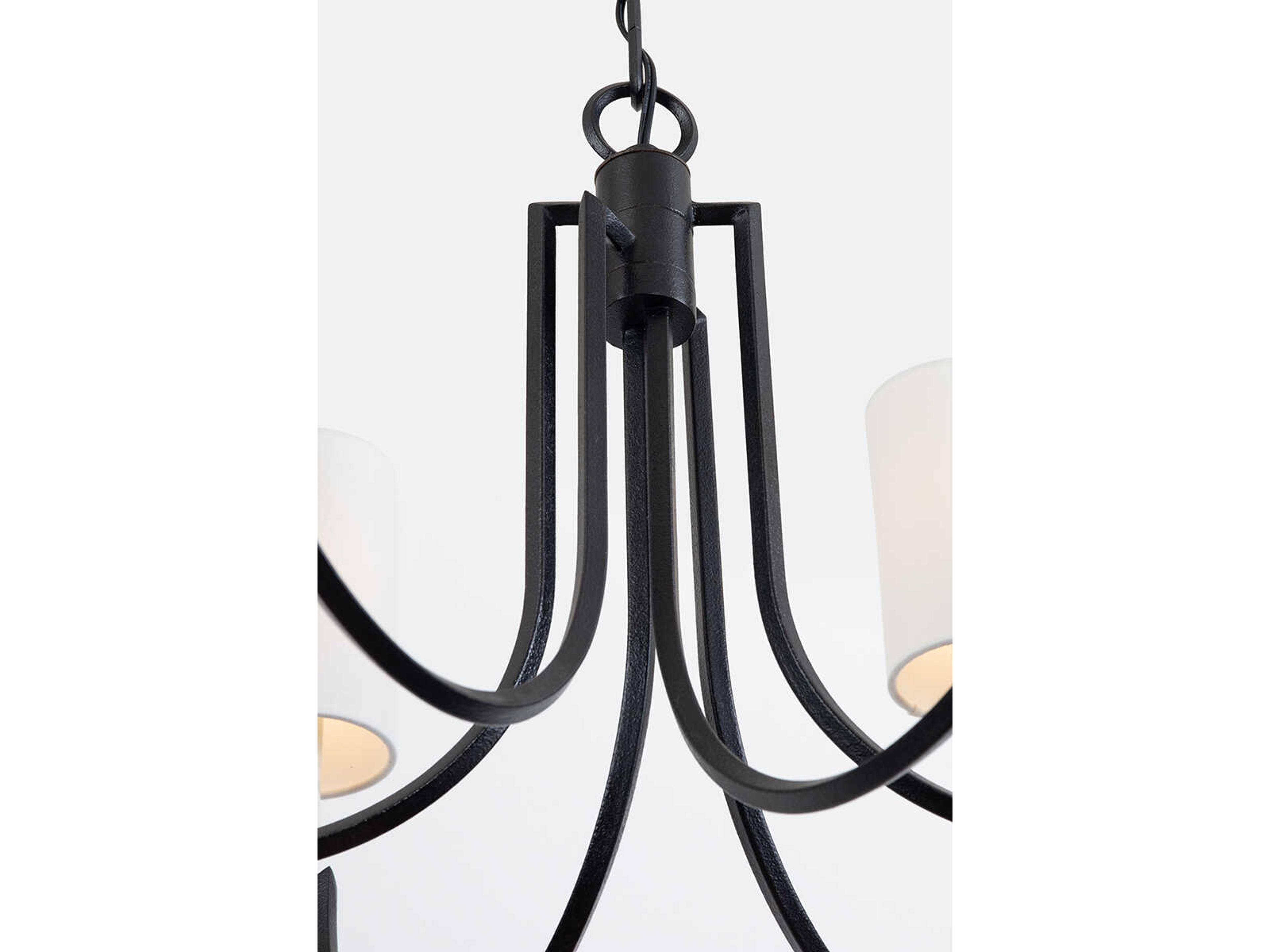 Troy Lighting Gustine 8-Light Forged Iron Black Candelabra Chandelier