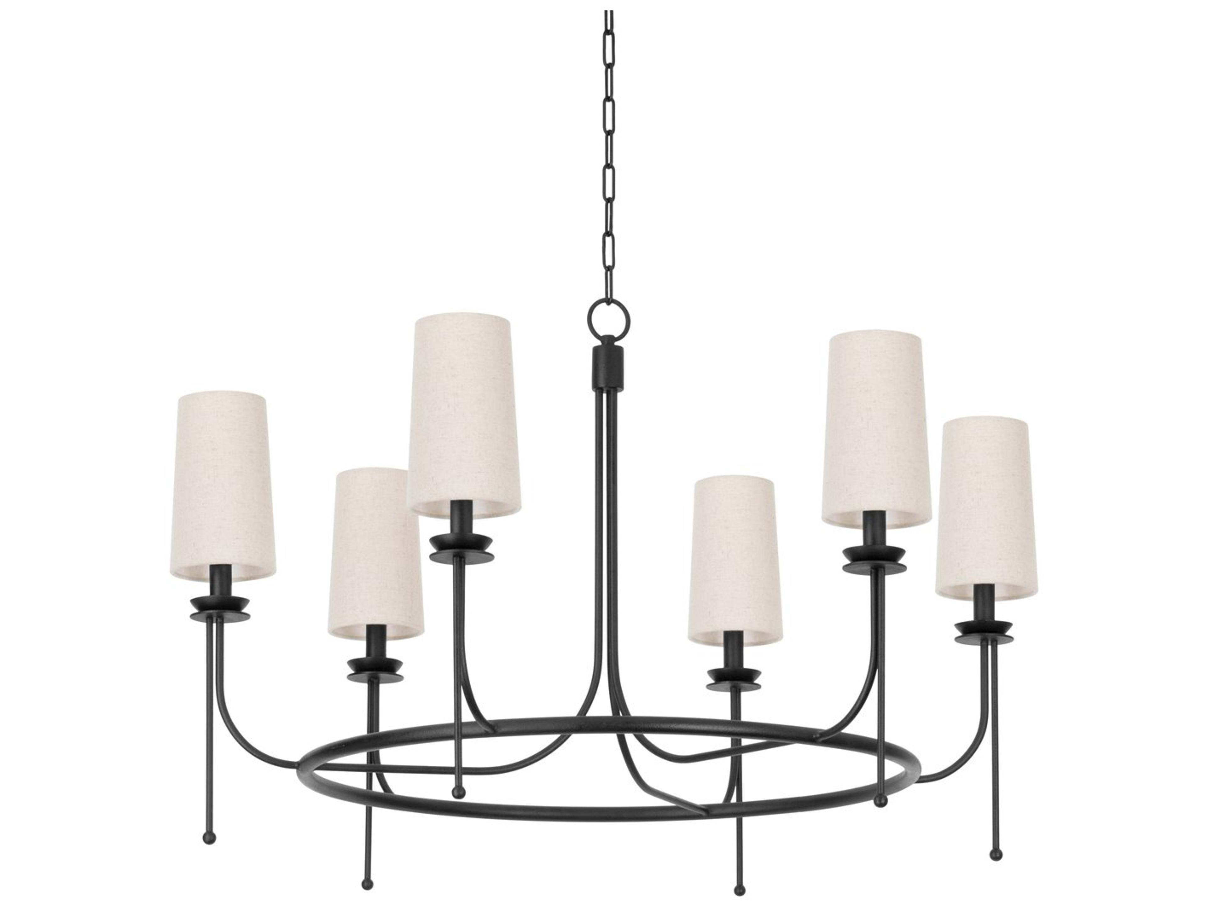 Troy Lighting Calder 6-Light Forged Iron Black Chandelier