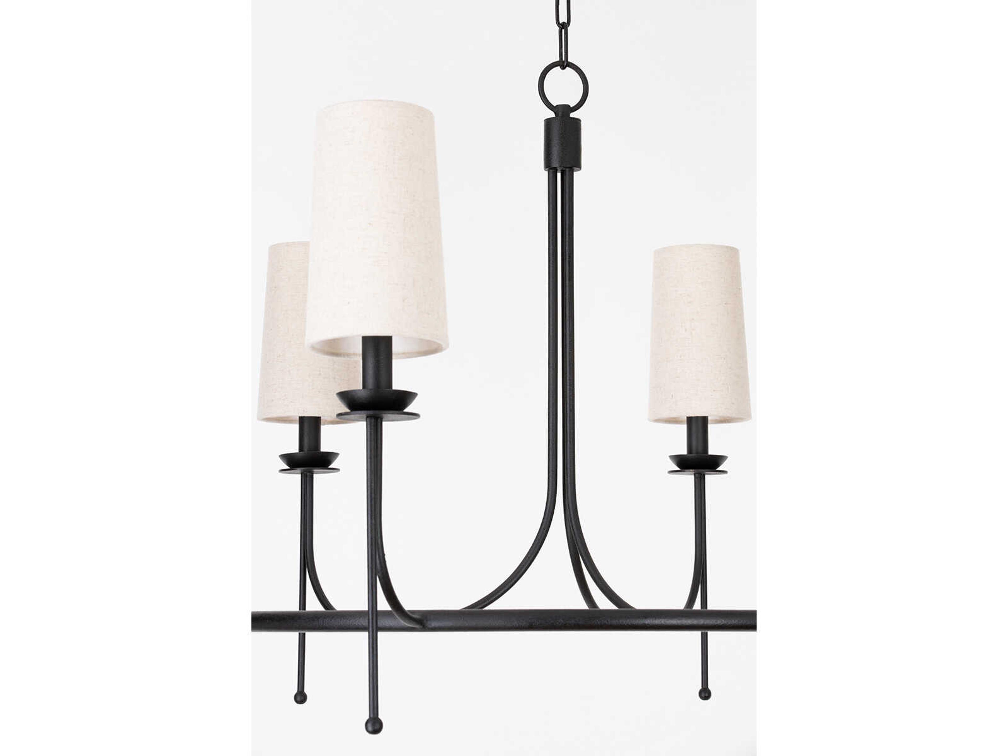 Troy Lighting Calder 6-Light Forged Iron Black Chandelier