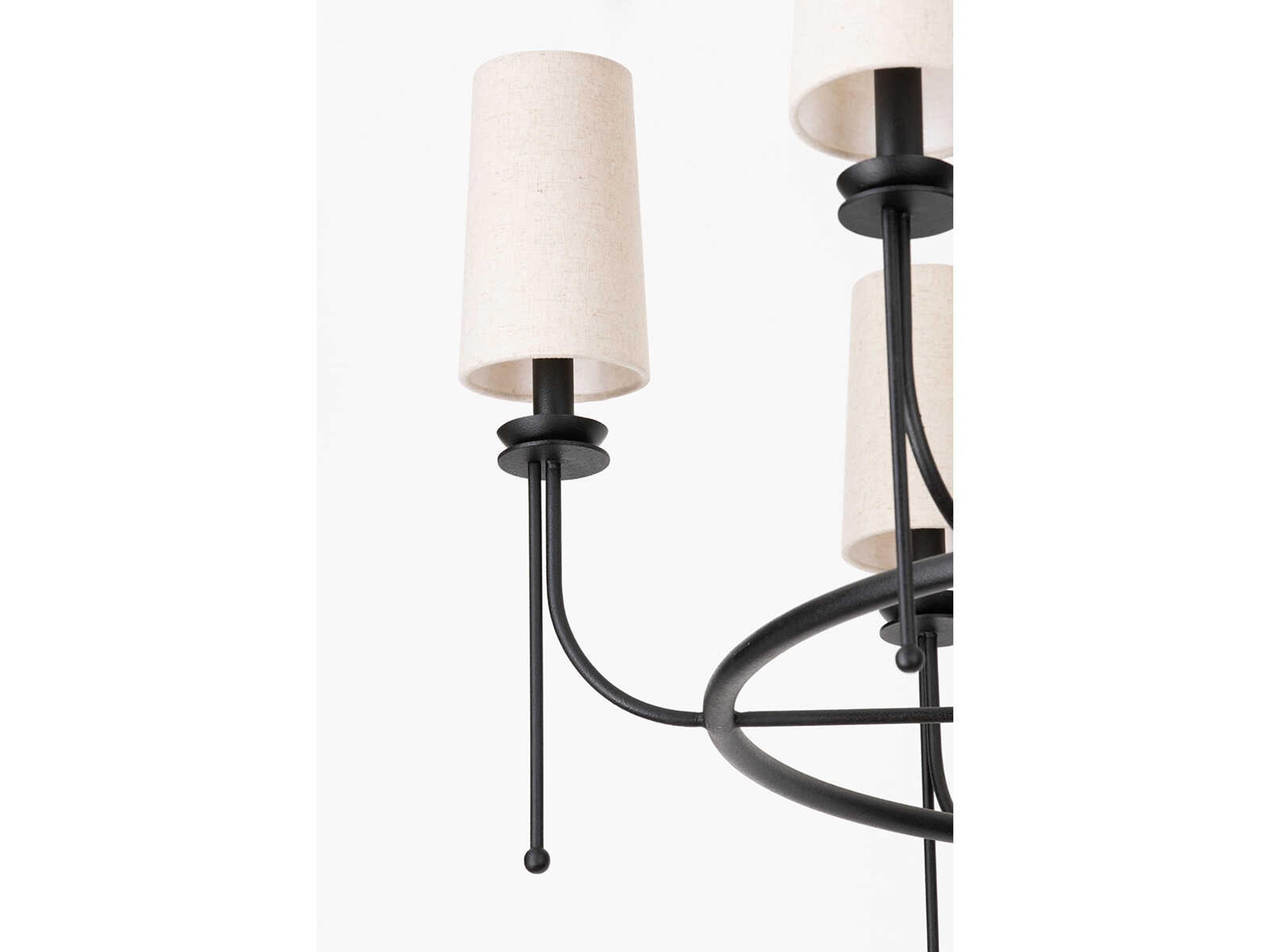 Troy Lighting Calder 6-Light Forged Iron Black Chandelier