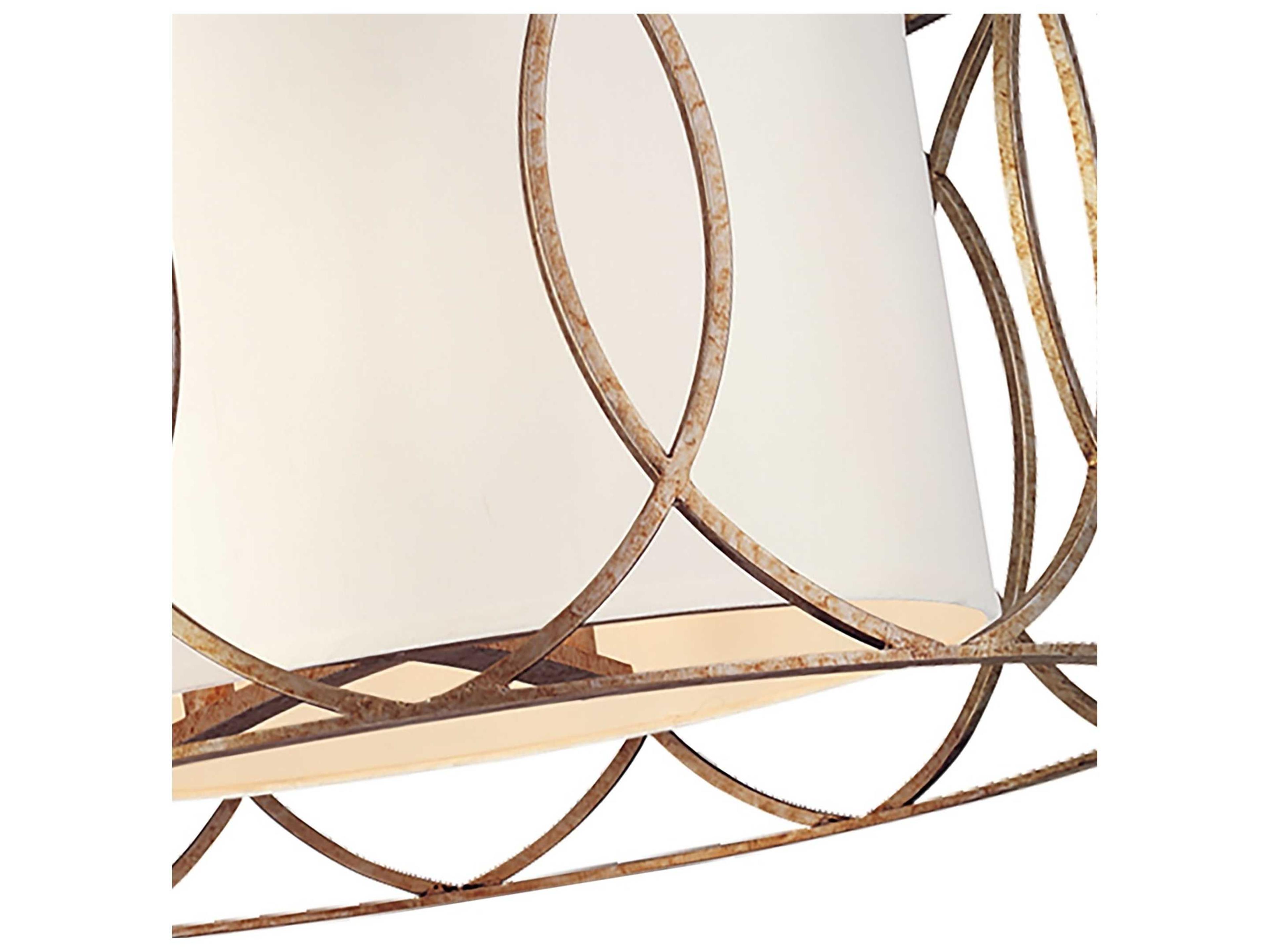 Troy Lighting Sausalito 5-Light Silver Gold Drum Pendant