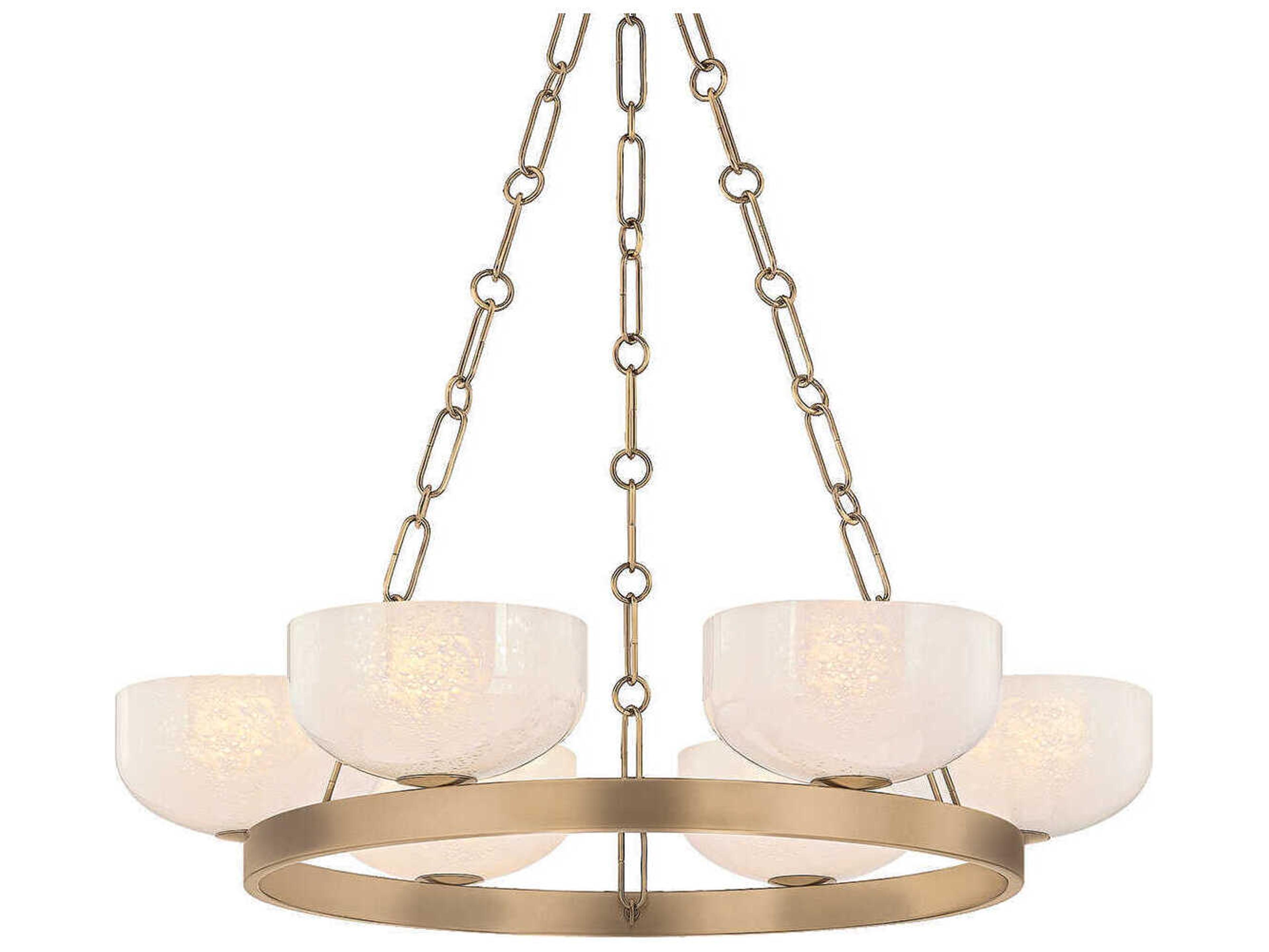 Caelum 6-Light Patina Brass Bowl Chandelier