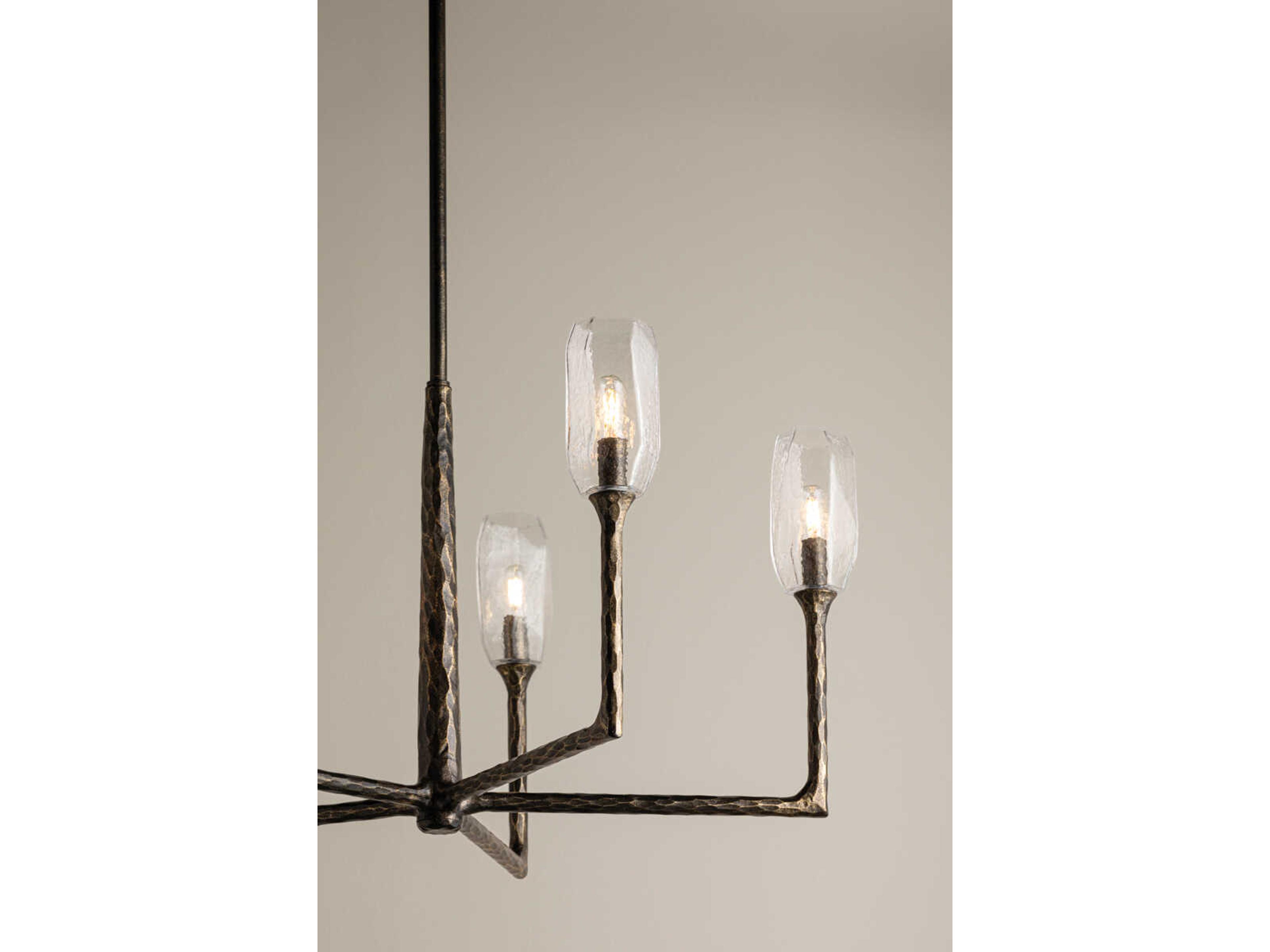 Troy Lighting Lyle 5-Light Black Patina Gold Chandelier