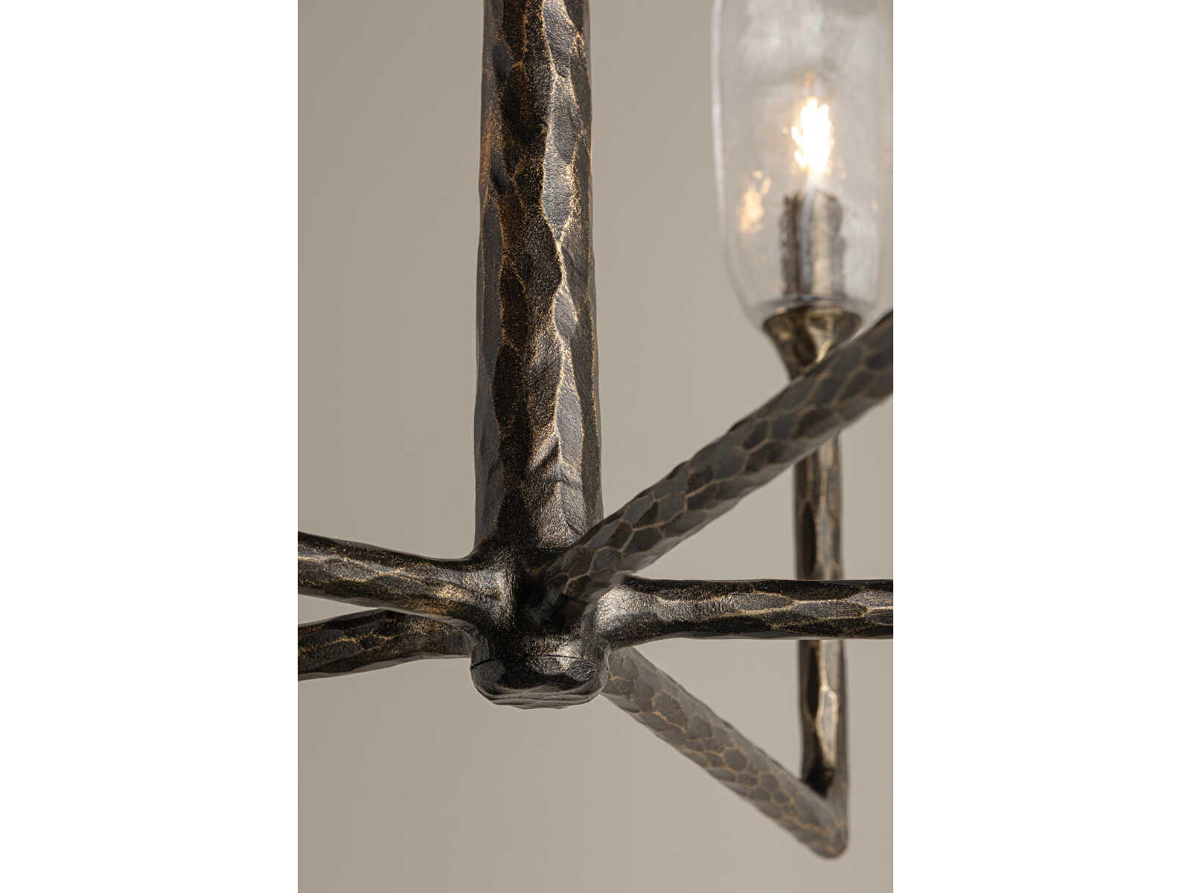 Troy Lighting Lyle 5-Light Black Patina Gold Chandelier
