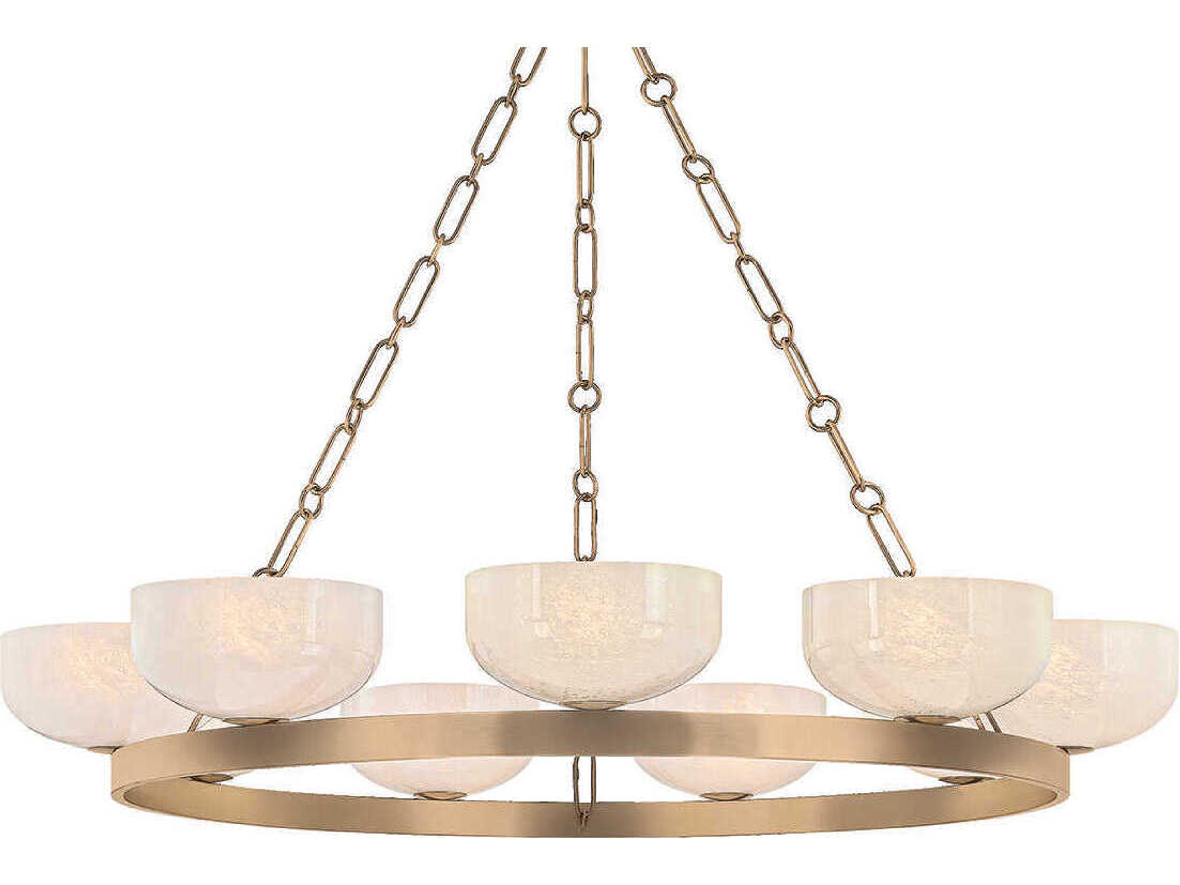 Caelum 9-Light Patina Brass Bowl Chandelier