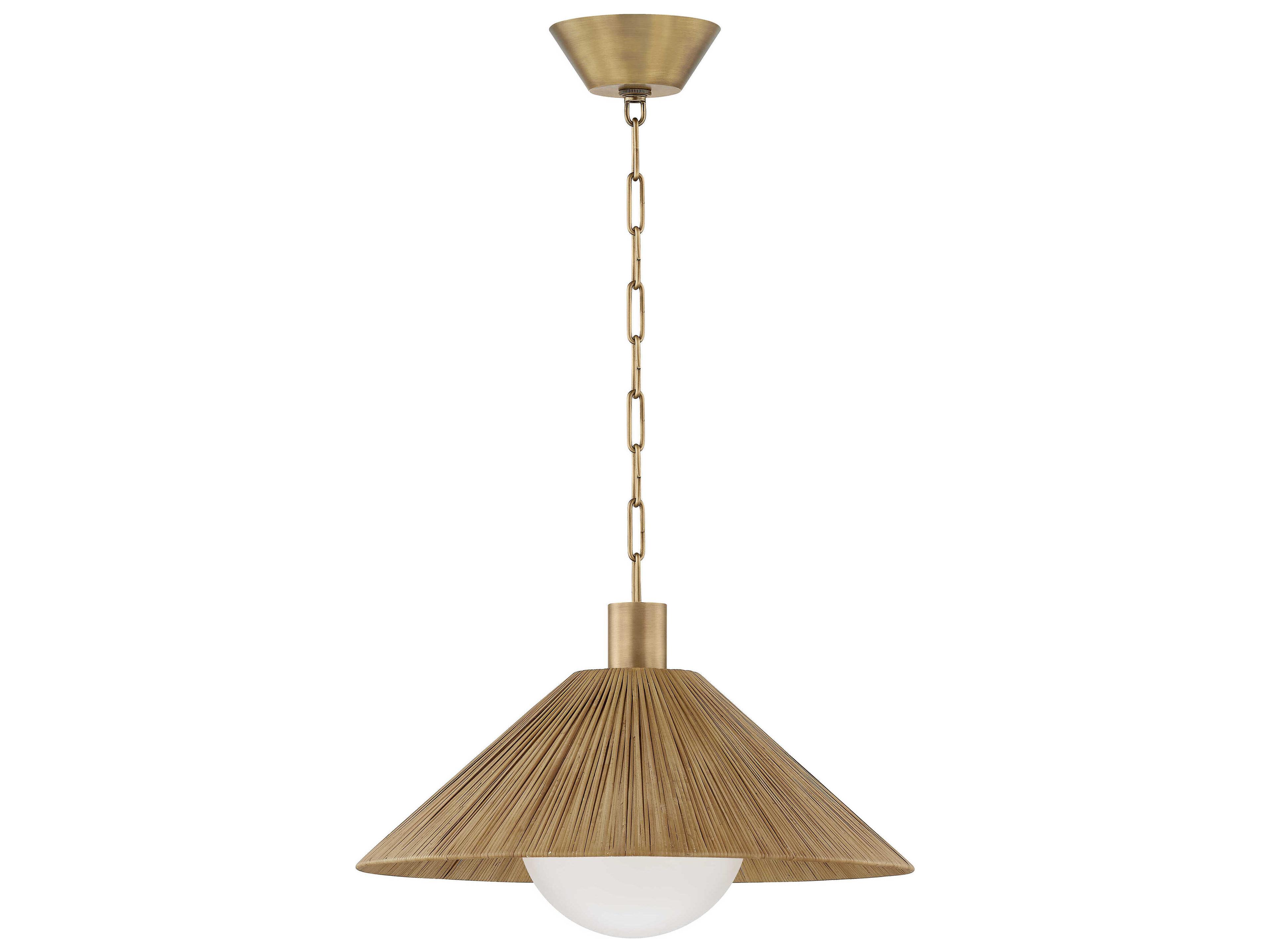 Troy Lighting Woodside 1-Light Patina Brass Pendant