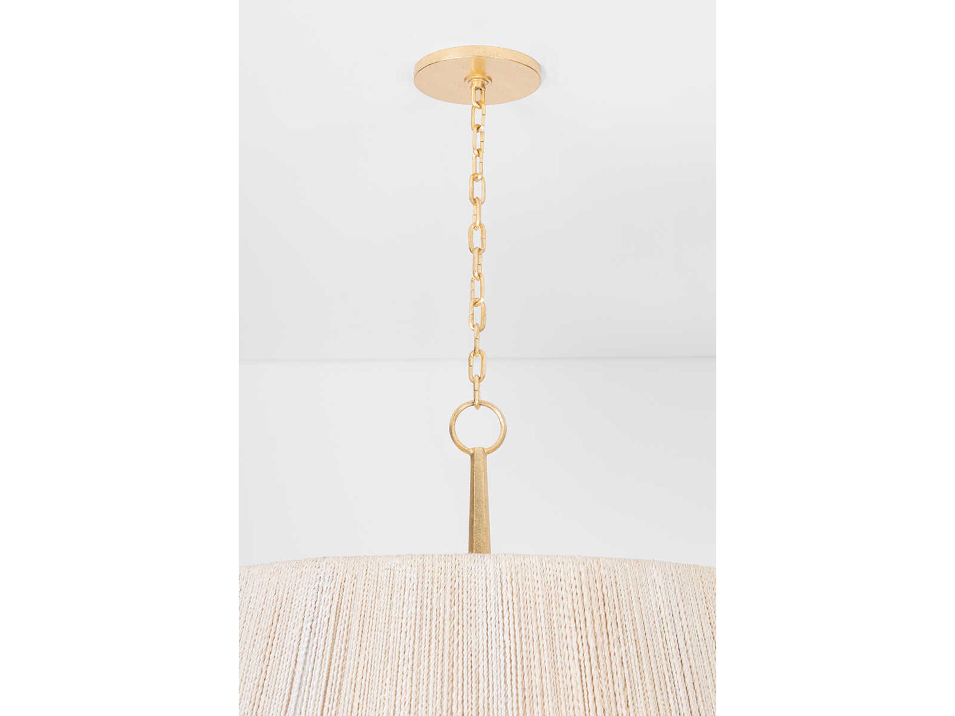 Troy Lighting Azar 6-Light Vintage Gold Leaf Silver Drum Pendant