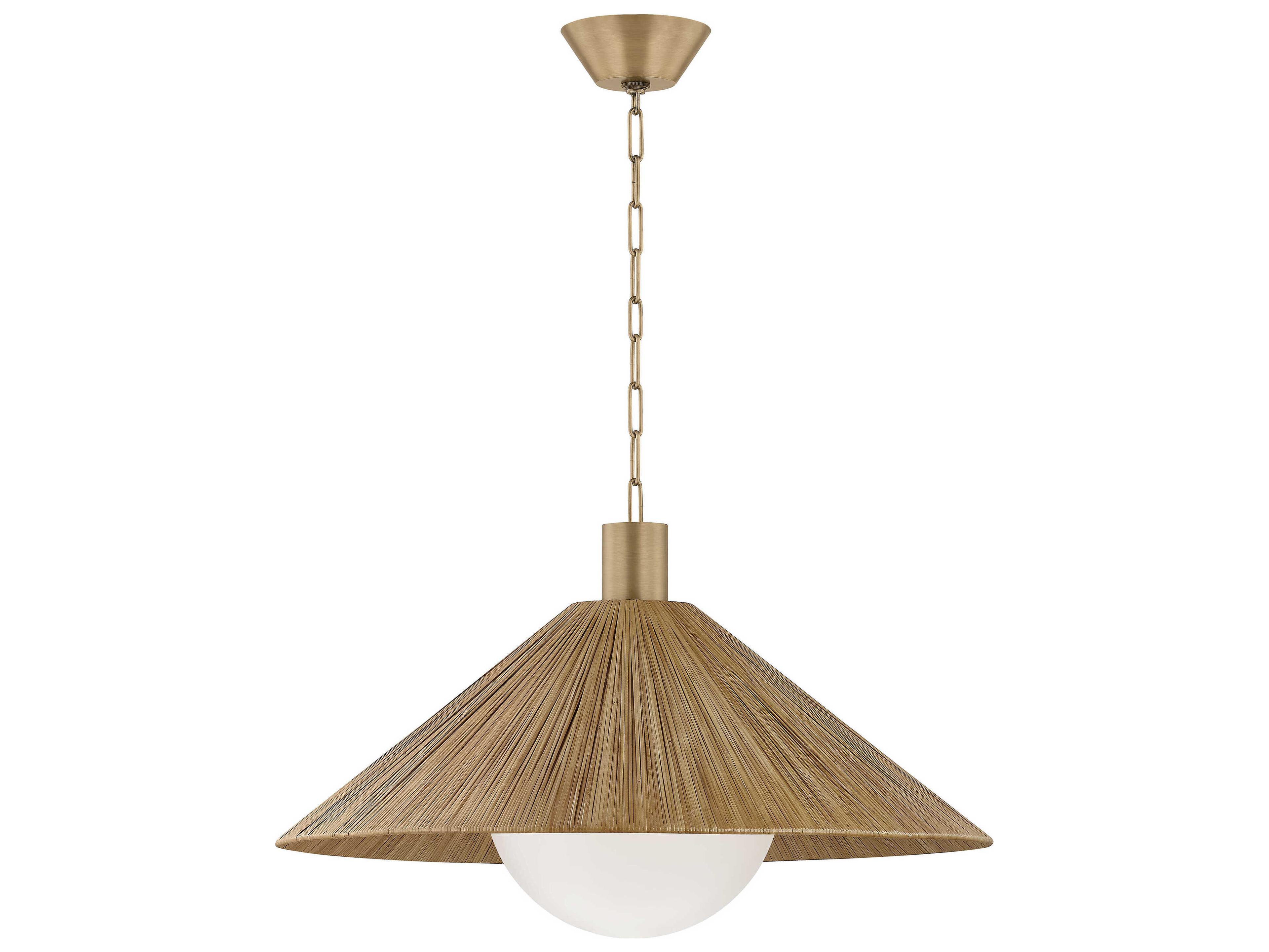 Troy Lighting Woodside 1-Light Patina Brass Pendant