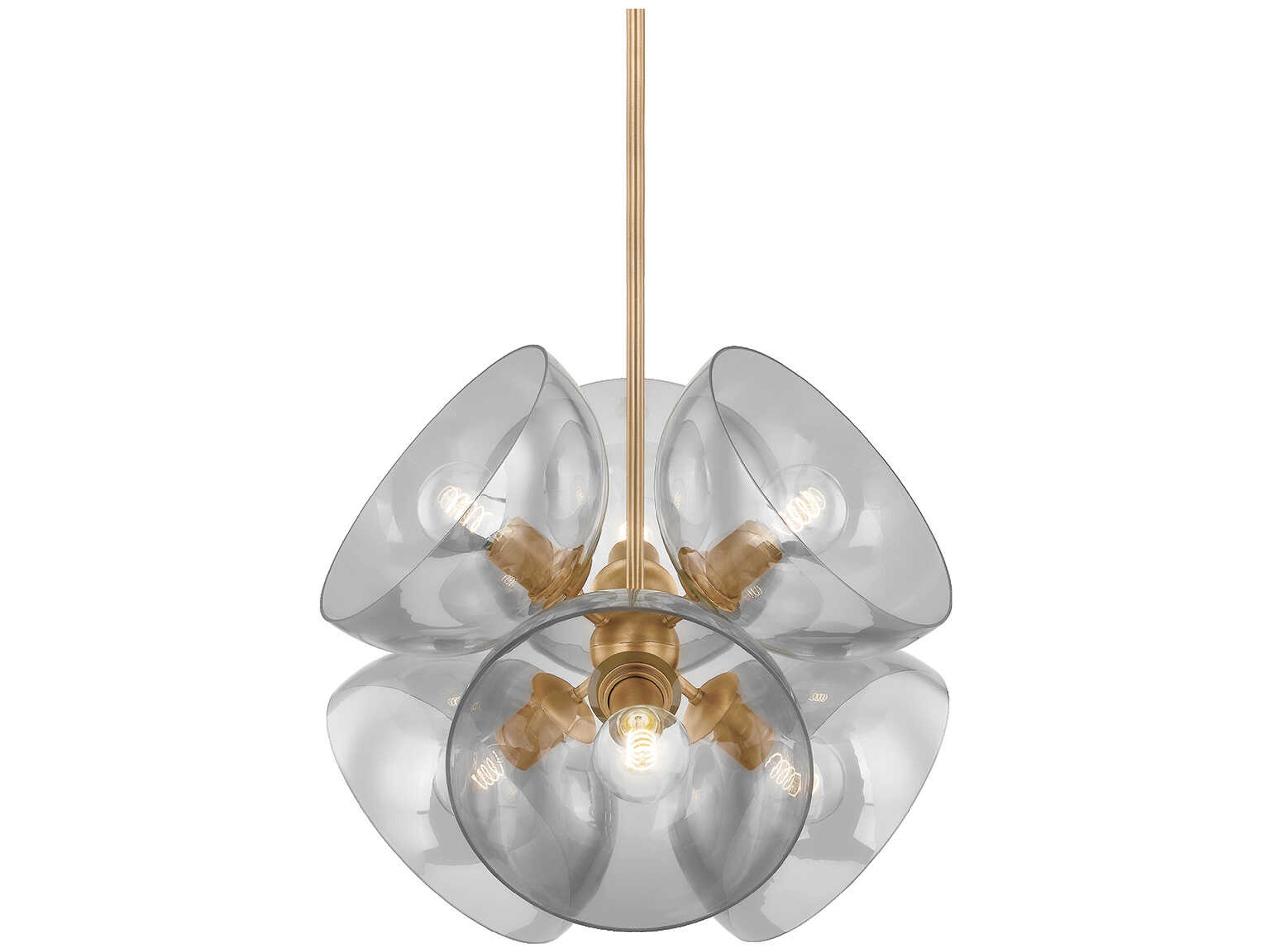 Salix 6-Light Patina Brass Sputnik Pendant
