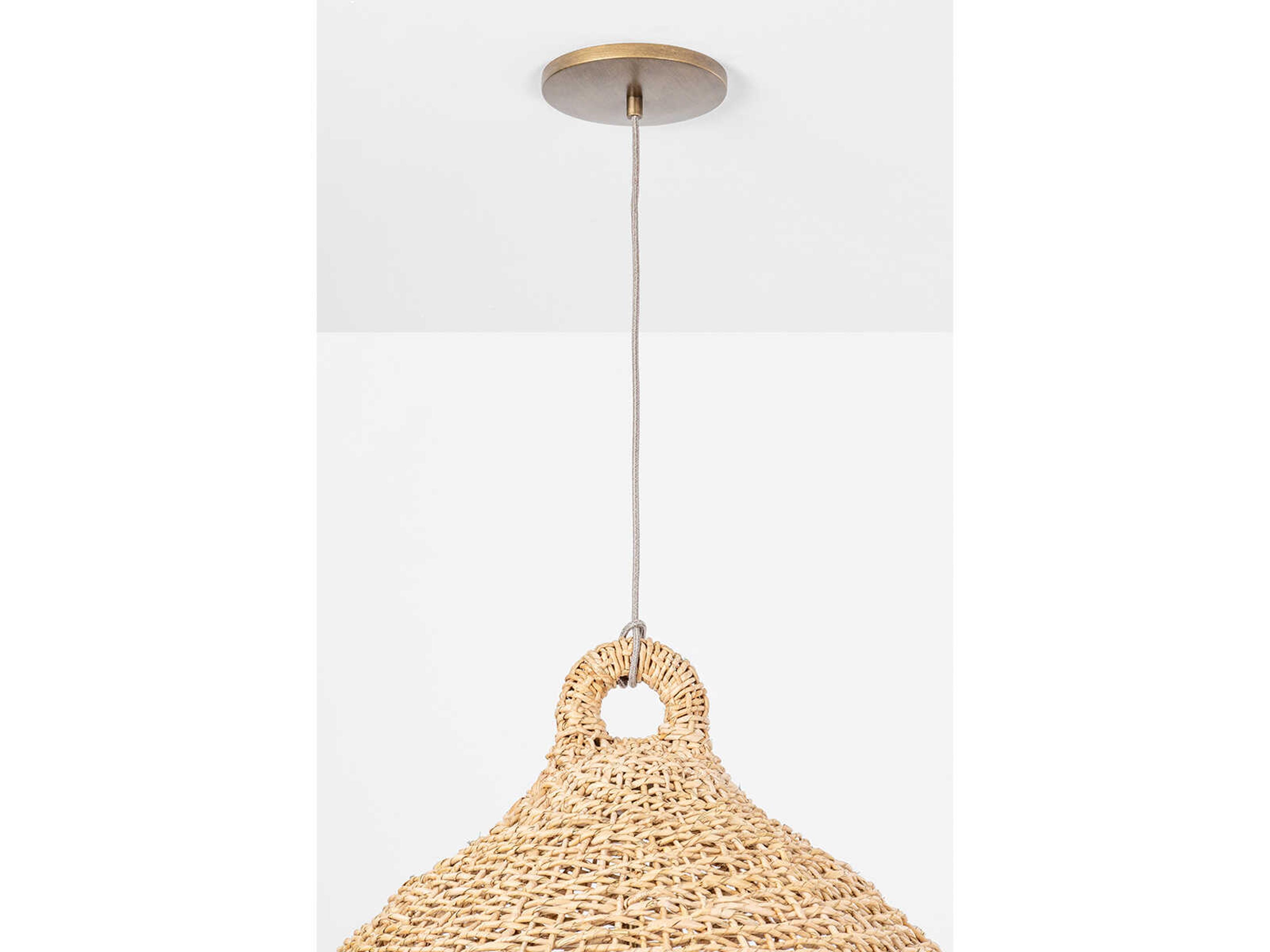 Troy Lighting Lechlan 1-Light Patina Brass Dome Pendant