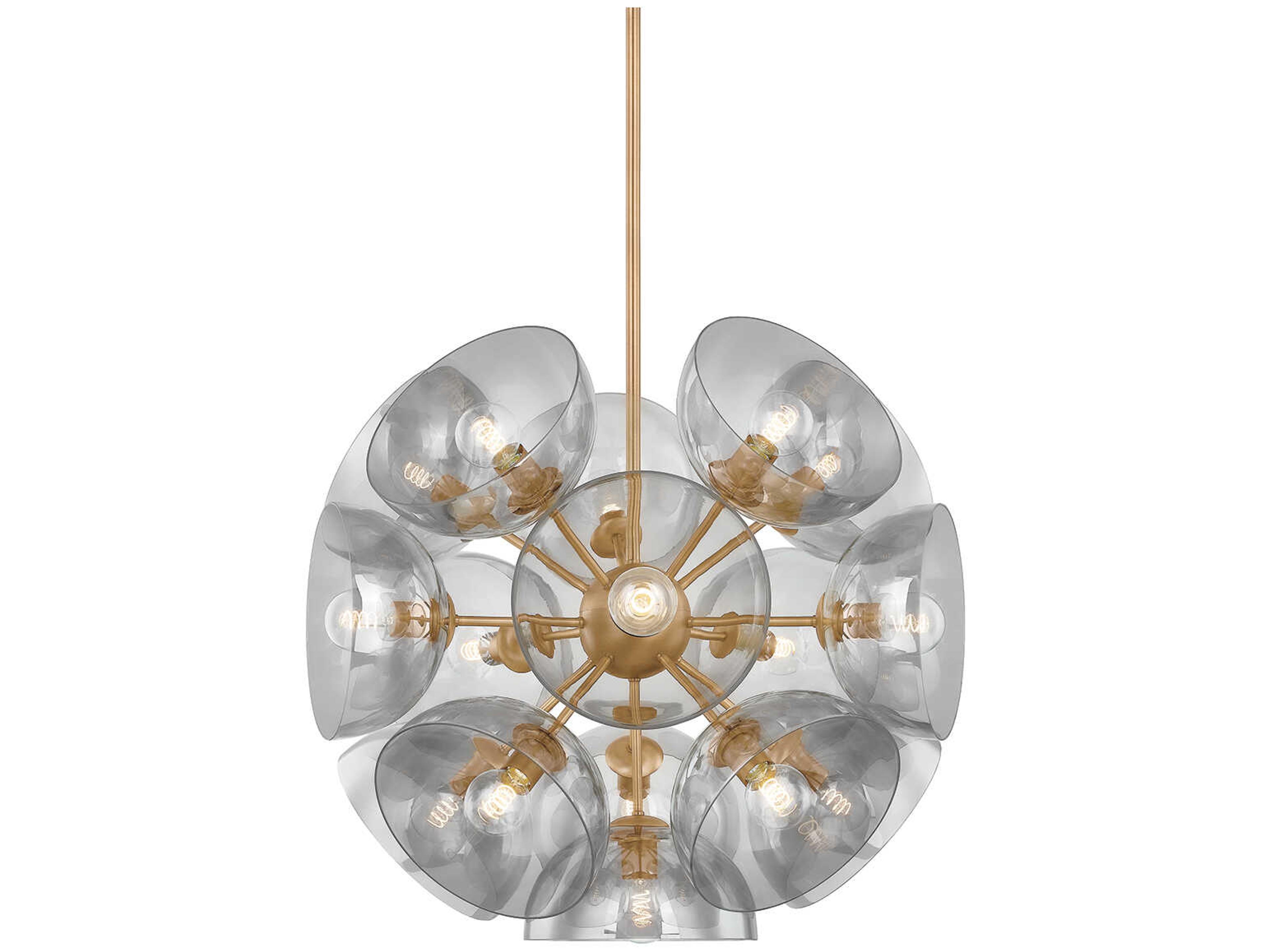 Salix 16-Light Patina Brass Sputnik Chandelier