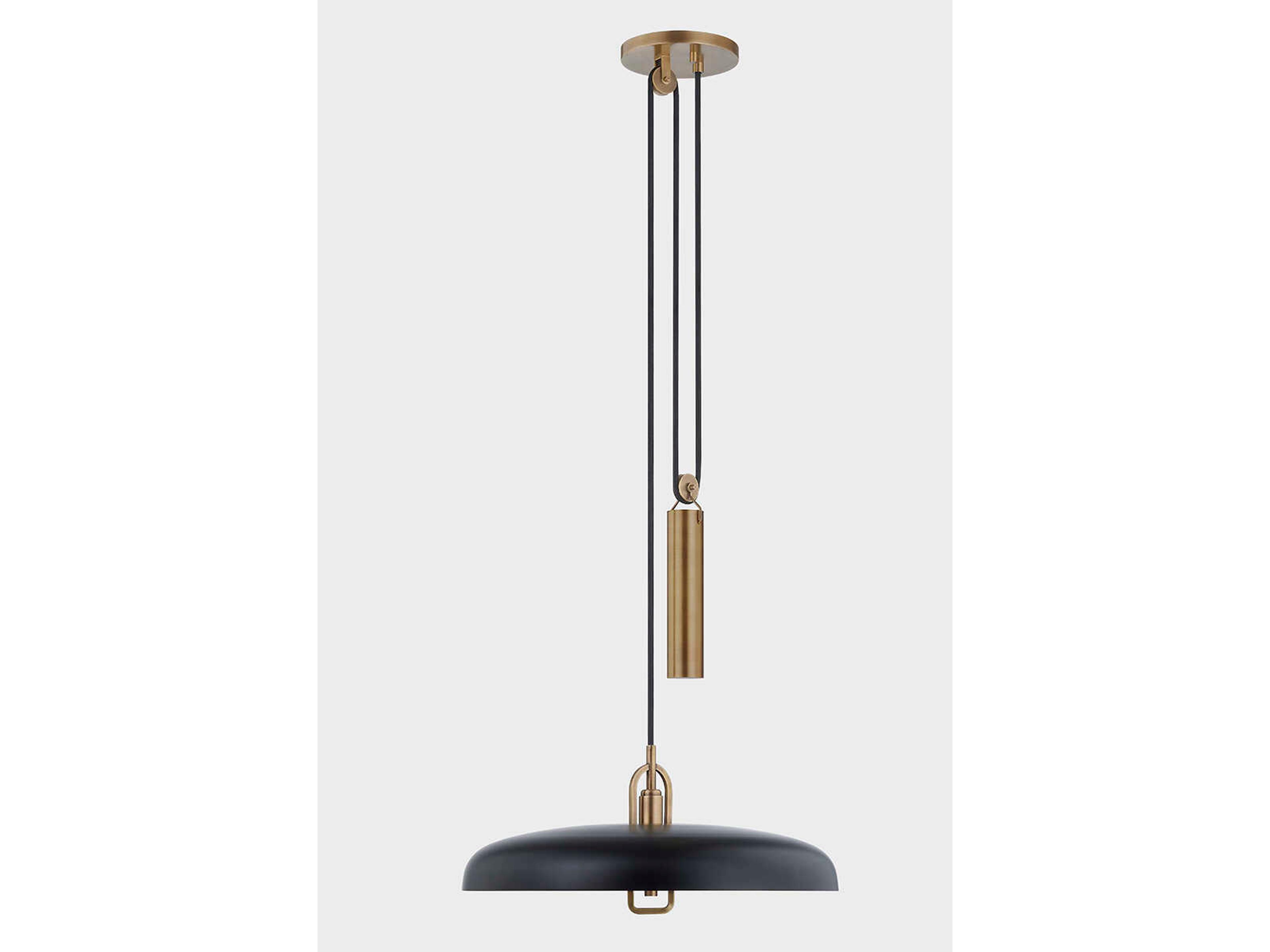 Troy Lighting Plummet 1-Light Patina Brass Soft Black LED Pendant