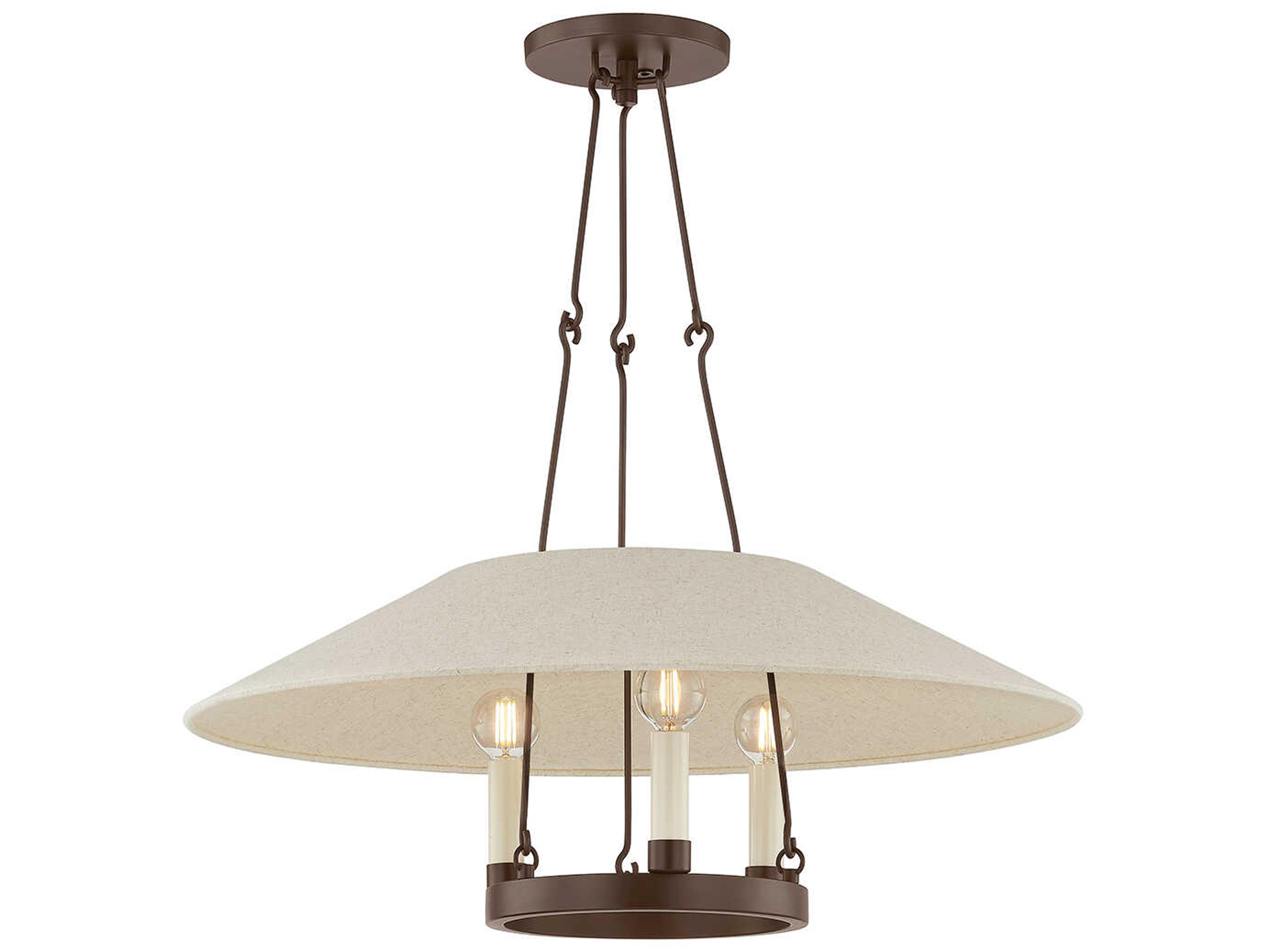 Archive 3 Light Chandelier in Bronze