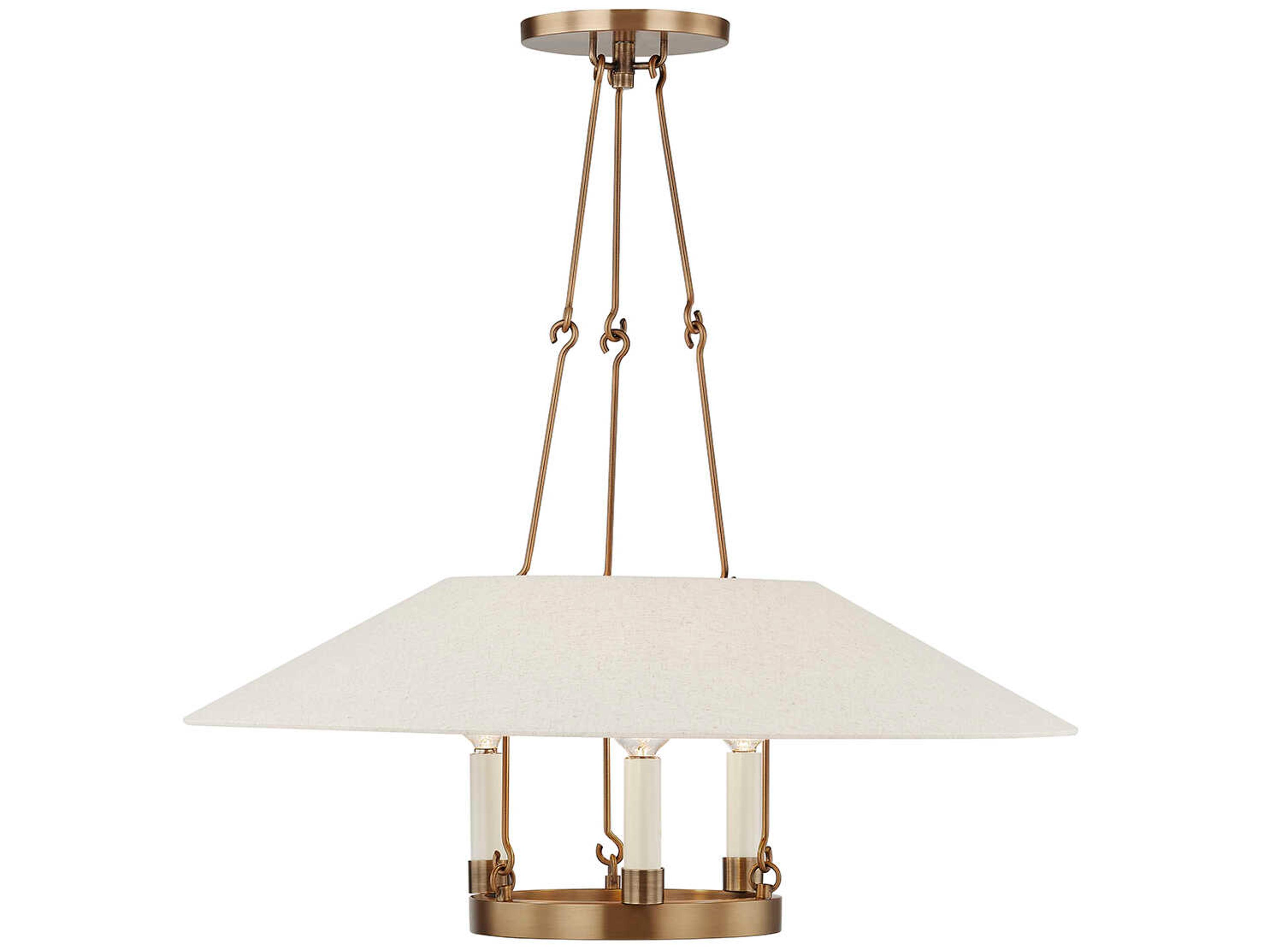 Troy Lighting Archive 3-Light Patina Brass Candelabra Chandelier