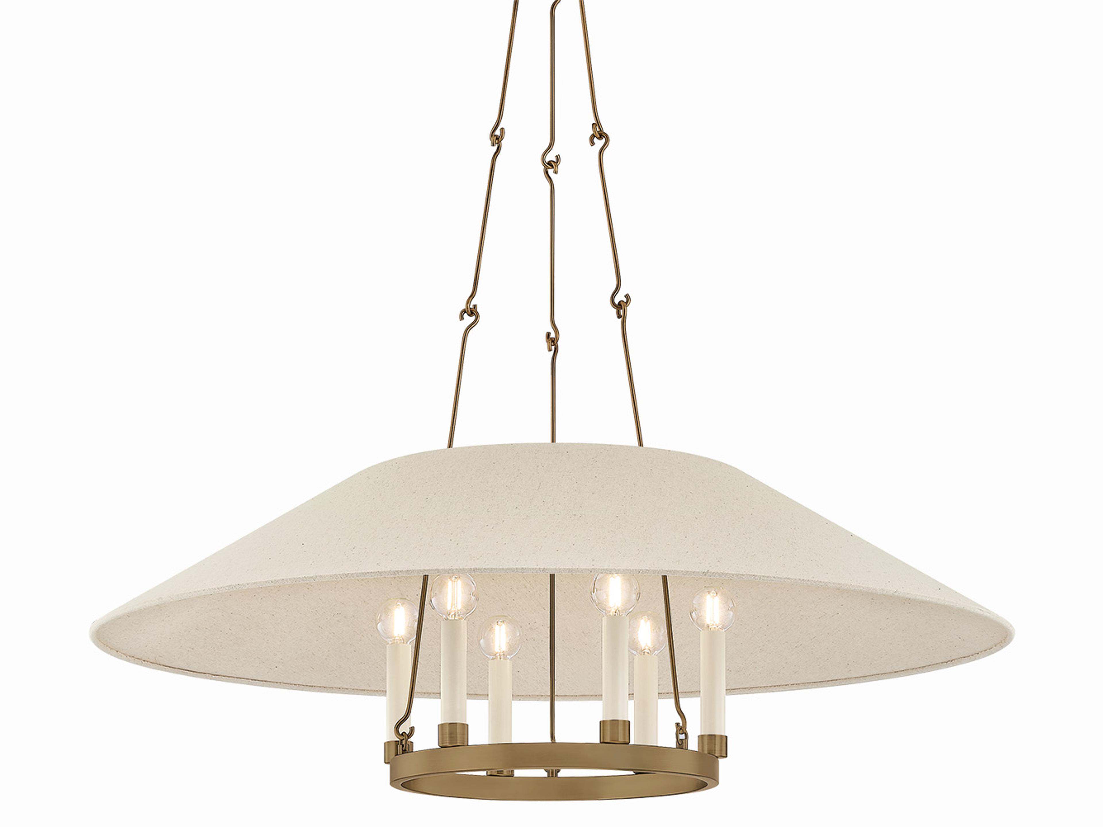 Archive 6-Light Patina Brass Chandelier