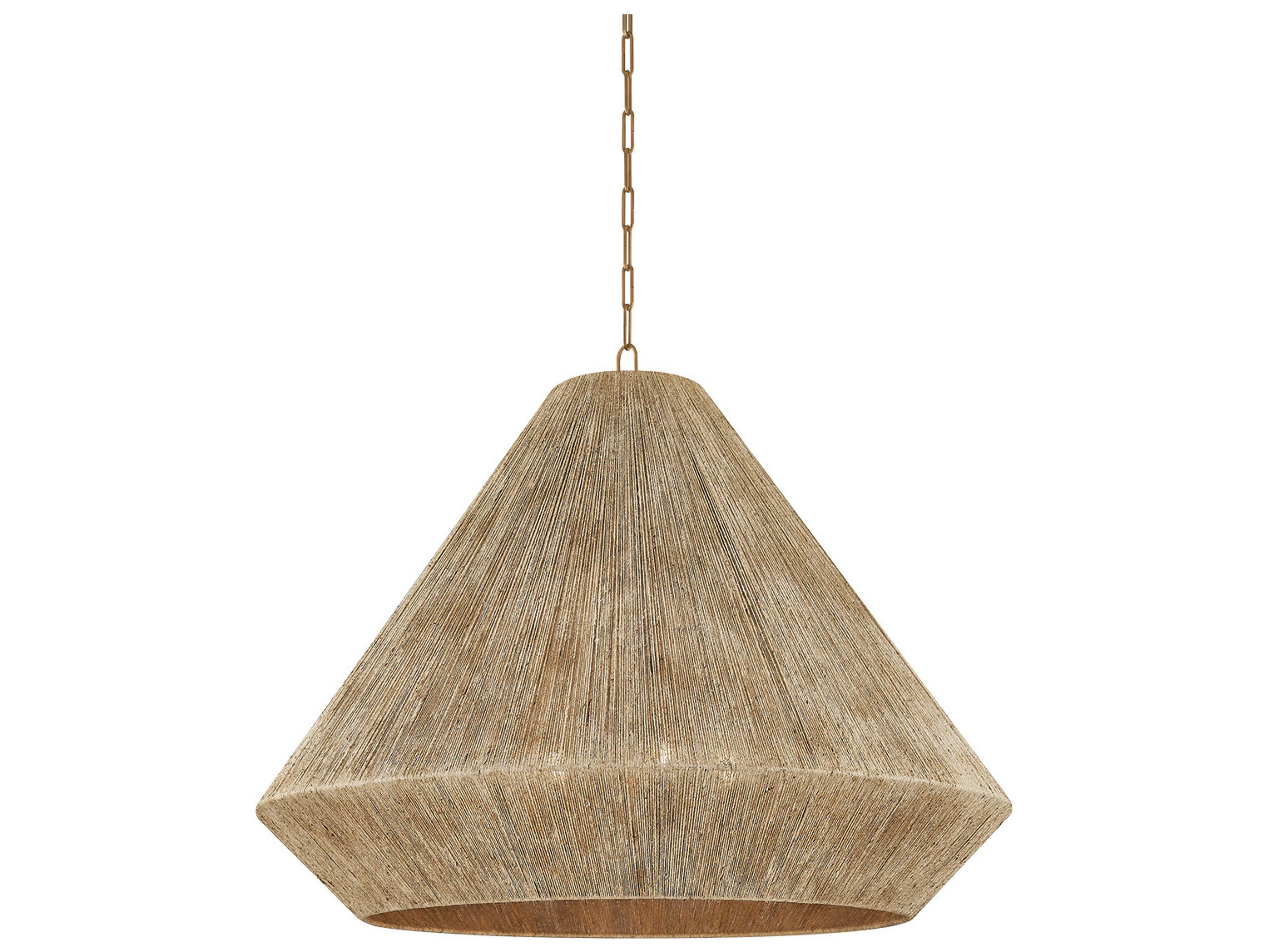 Keats 5-Light Patina Brass Pendant