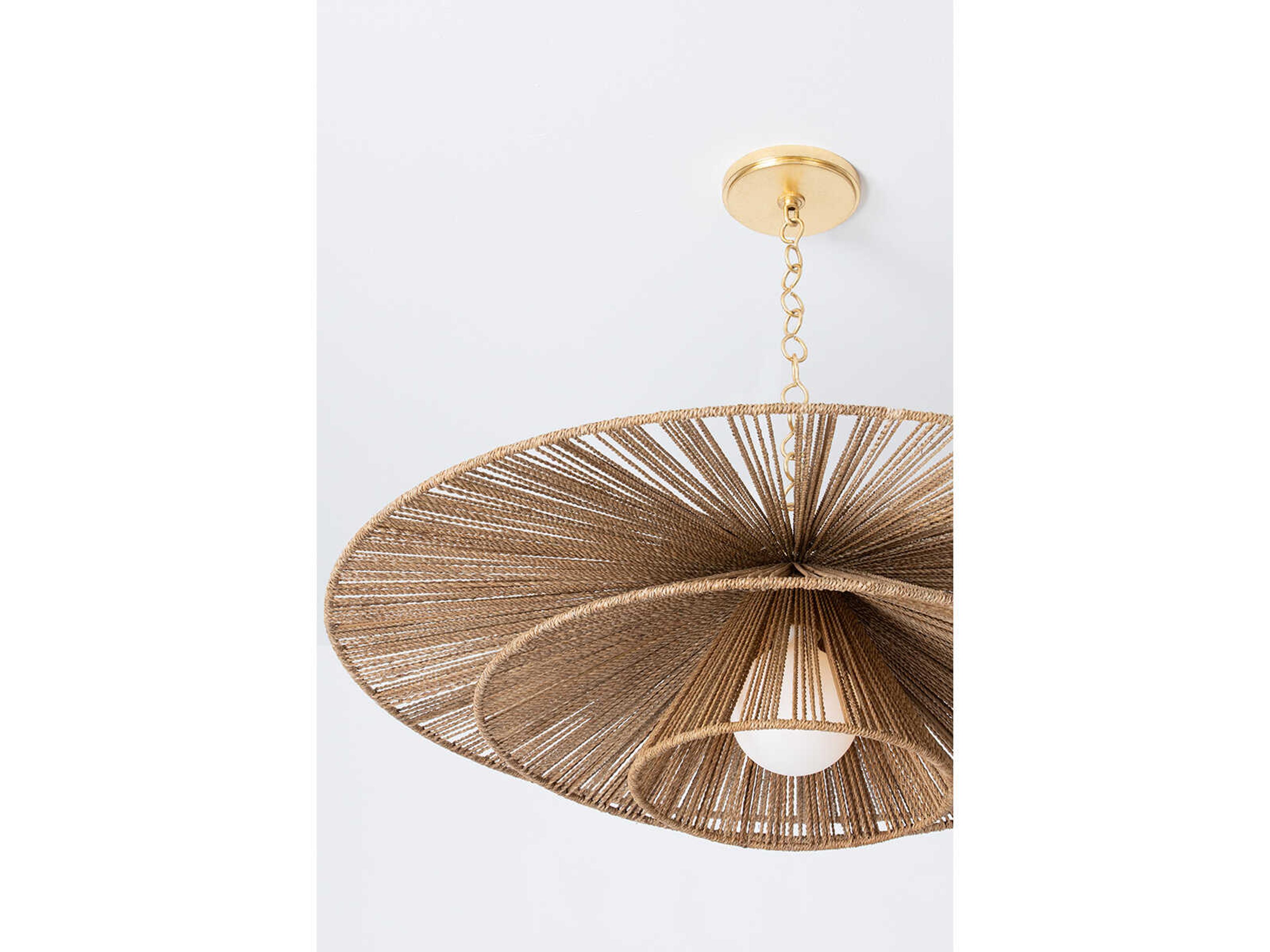 Troy Lighting Levan 1-Light Vintage Gold Leaf Silver Tiered Pendant