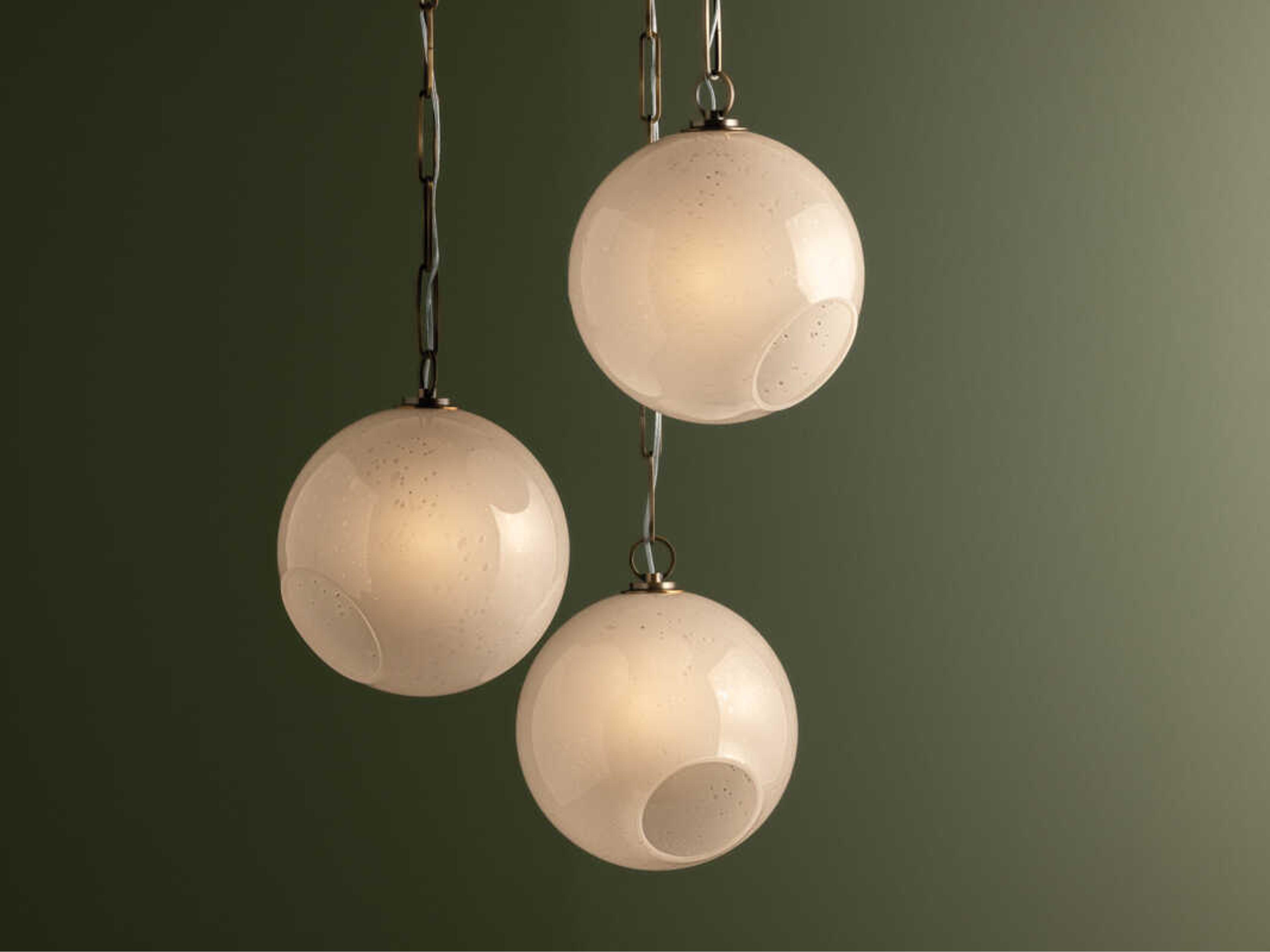 Troy Lighting Bramble 3-Light Patina Brass Globe Chandelier