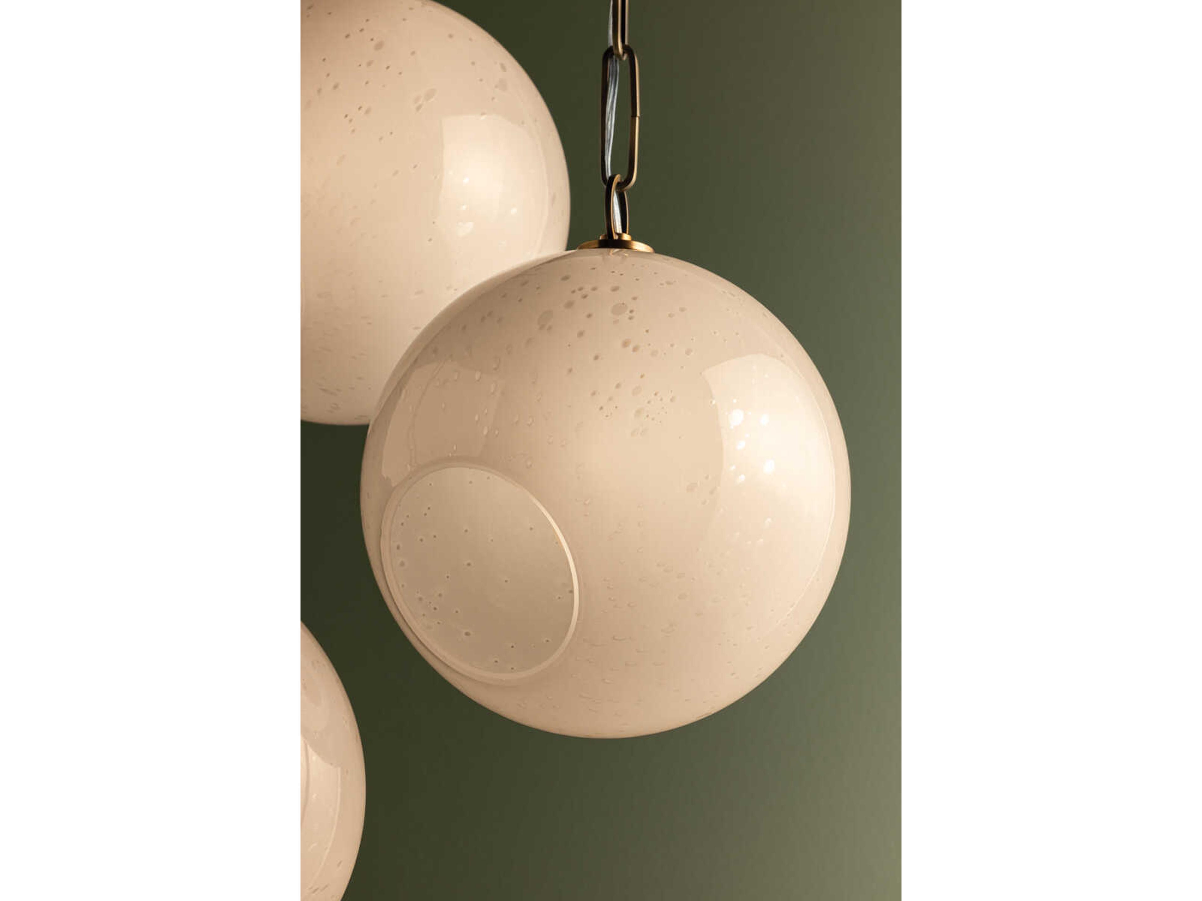 Troy Lighting Bramble 3-Light Patina Brass Globe Chandelier