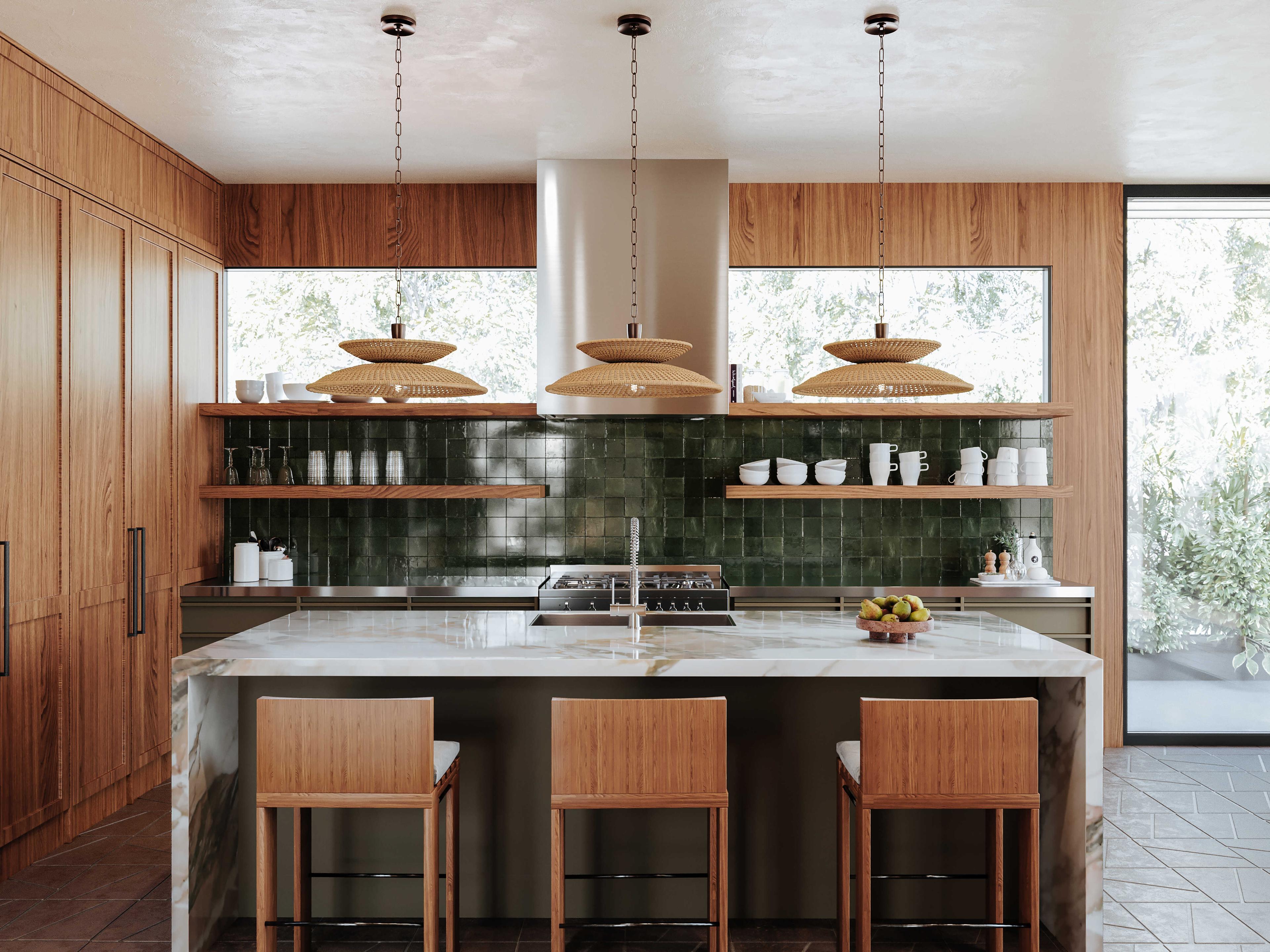 Troy Lighting Landry 1-Light Bronze Leaf Dome Pendant