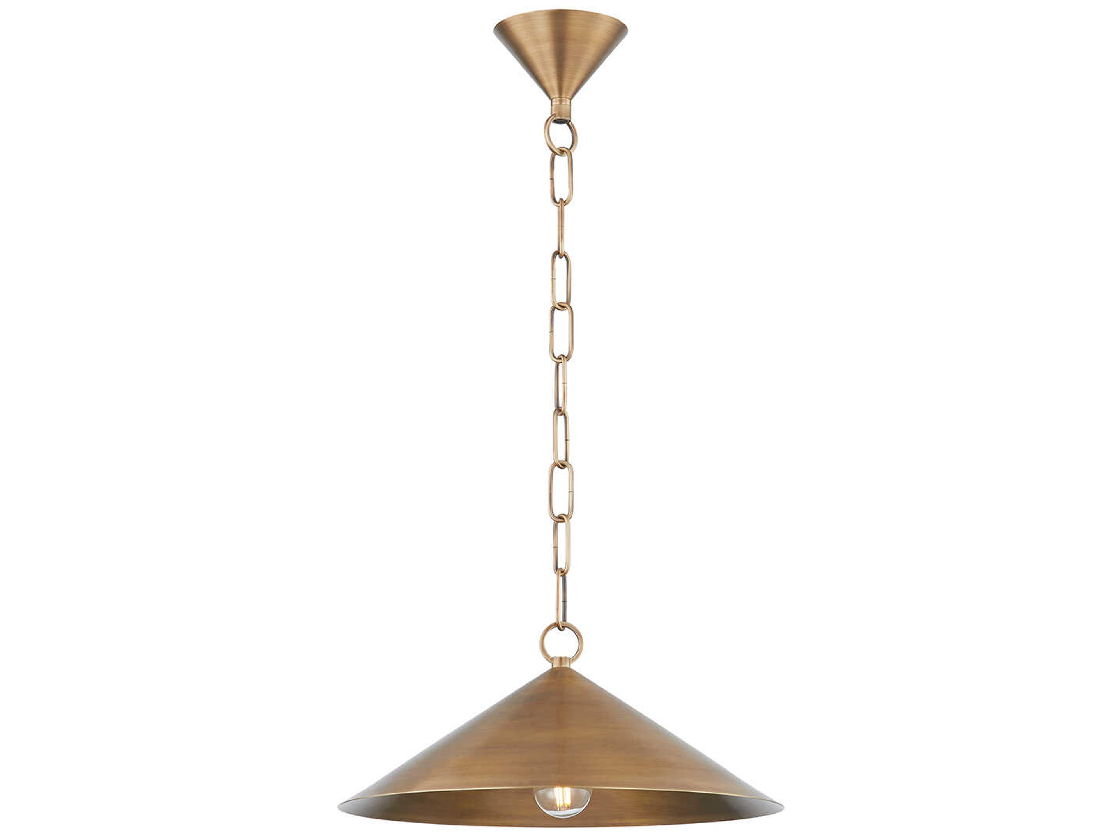 Midvale Pendant in Patina Brass