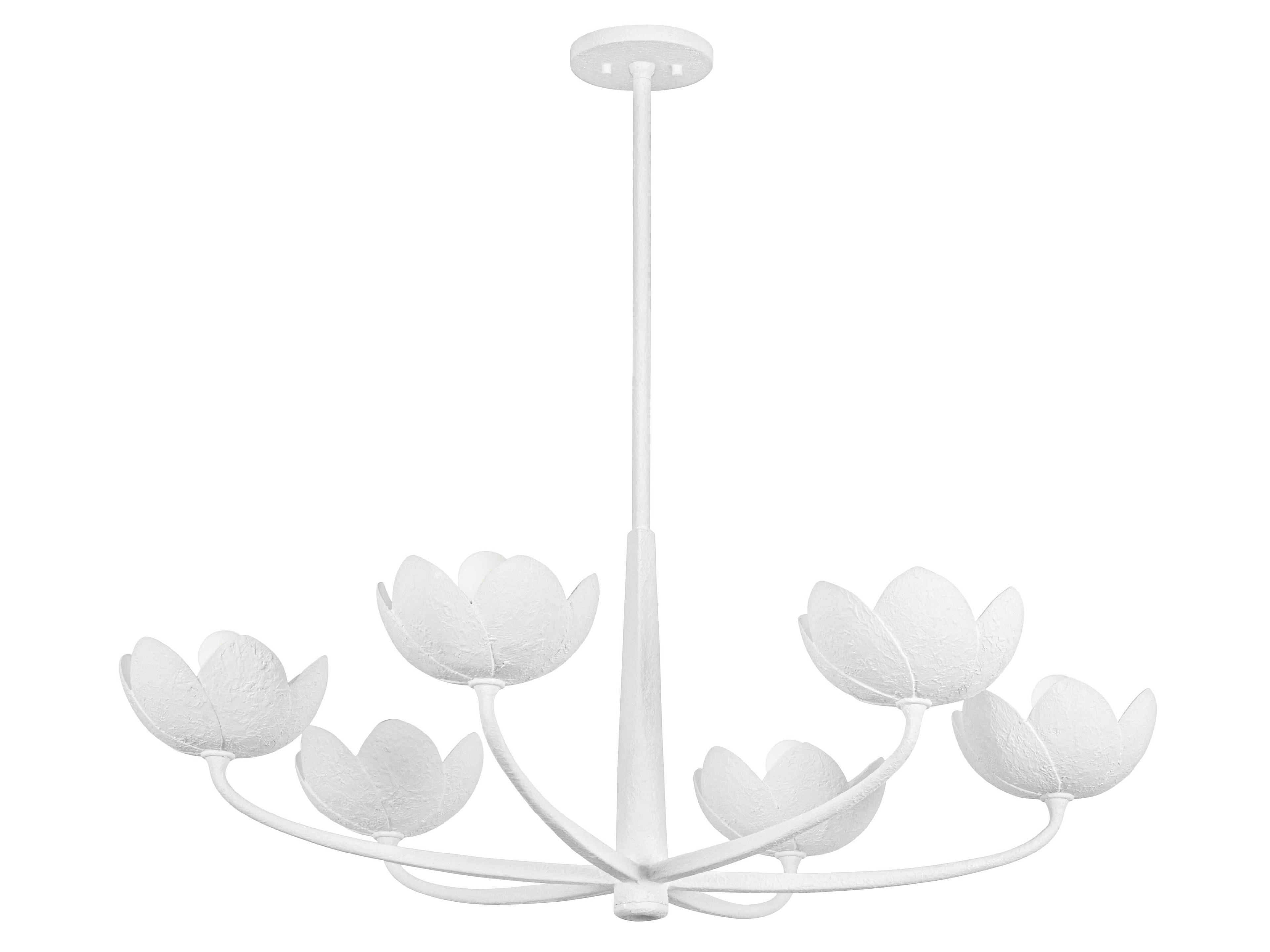 Troy Lighting Arcata 6-Light Gesso White Chandelier
