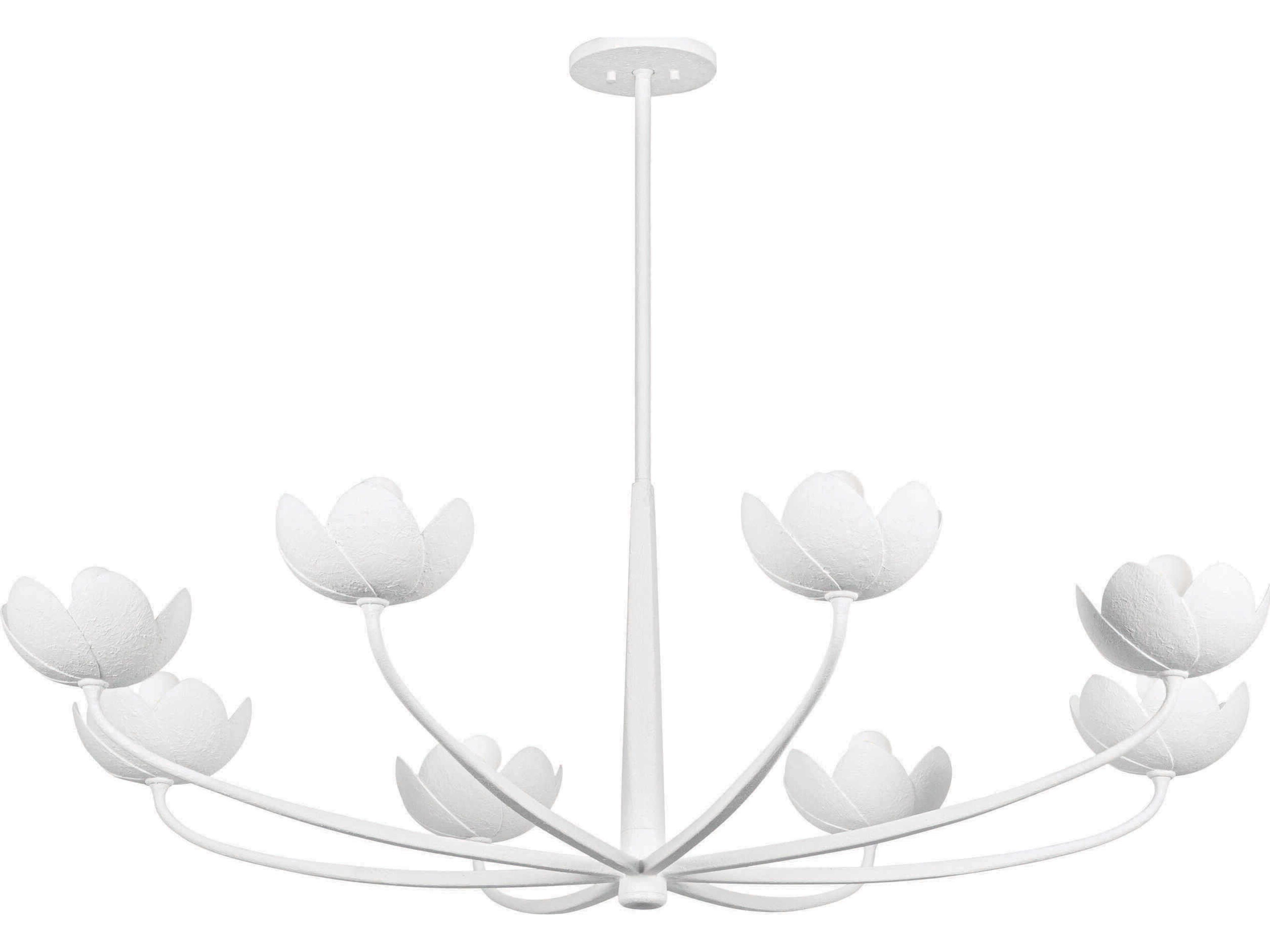 Troy Lighting Arcata 8-Light Gesso White Chandelier