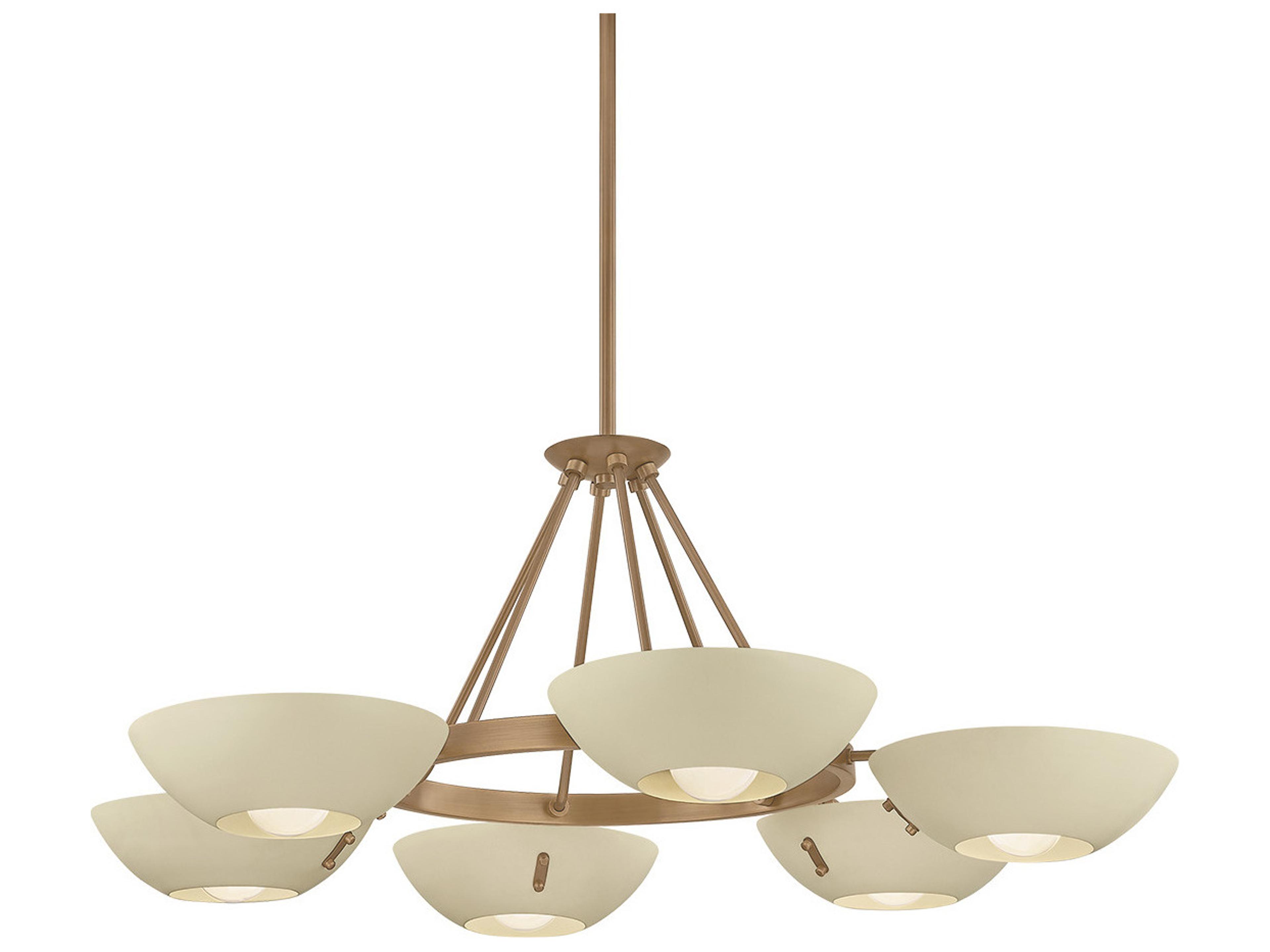 Alturas 6-Light Patina Brass Soft Sand Round Chandelier